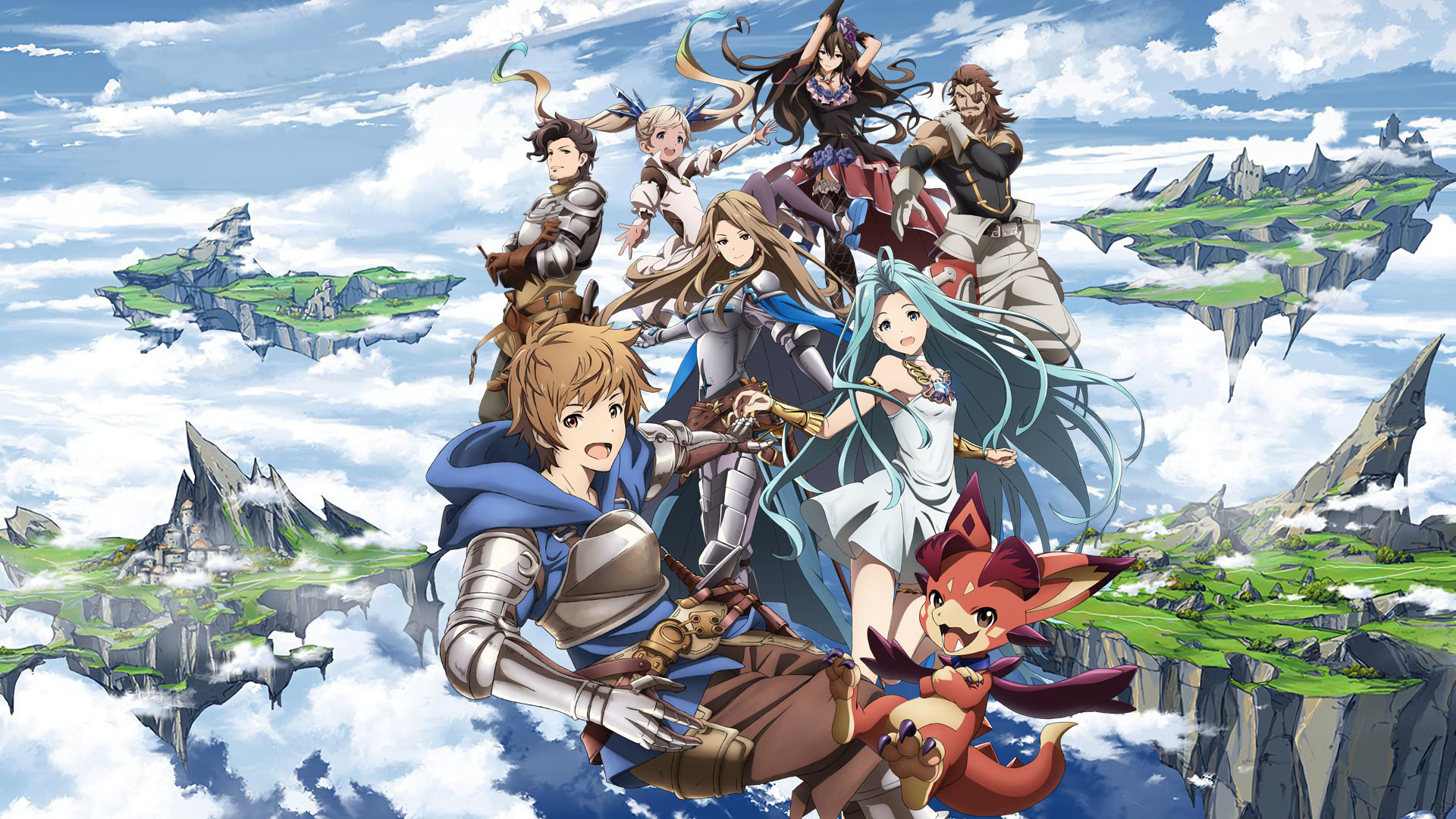 granblue fantasy wallpaper,animated cartoon,cartoon,anime,illustration,strategy video game