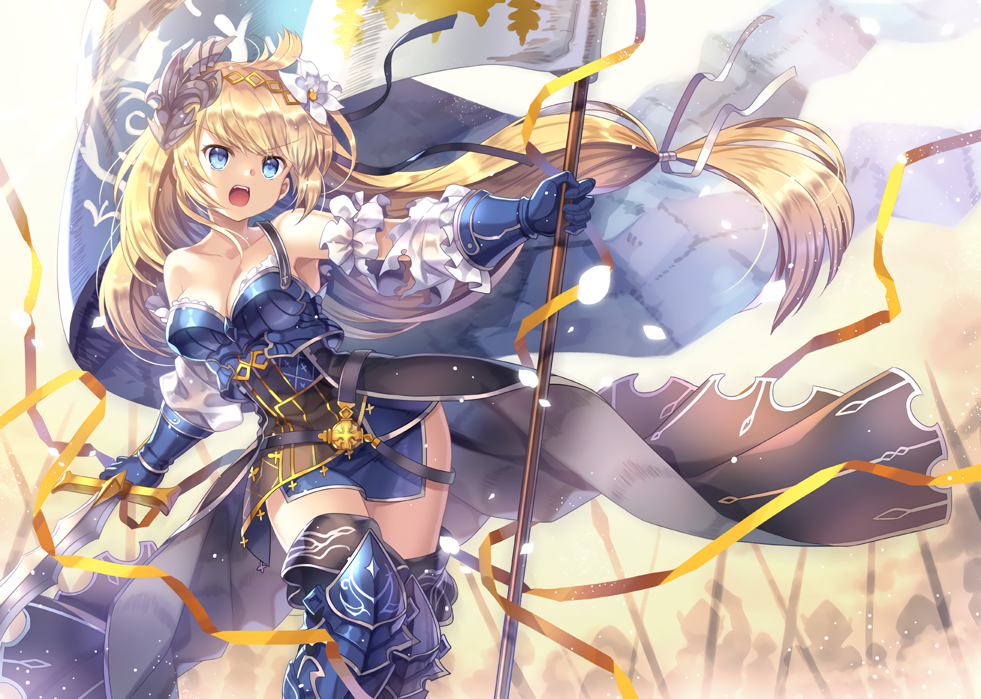 granblue fantasy wallpaper,cg artwork,cartoon,anime,illustration,long hair