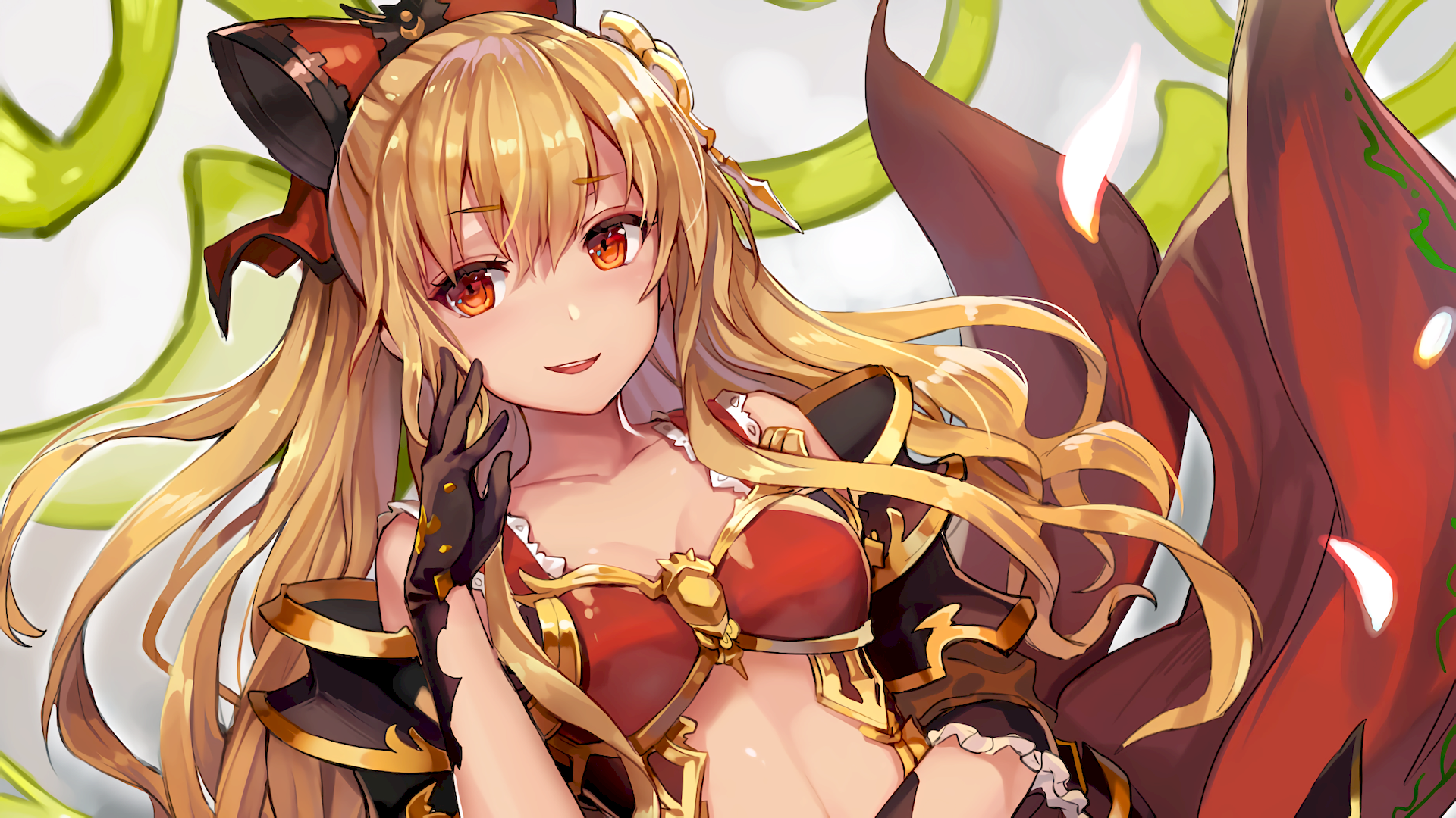 granblue fantasy wallpaper,karikatur,cg kunstwerk,anime,frisur,braune haare