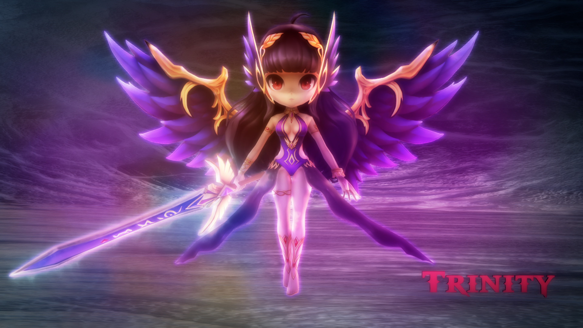 summoners war wallpaper hd,purple,cg artwork,fictional character,darkness,anime