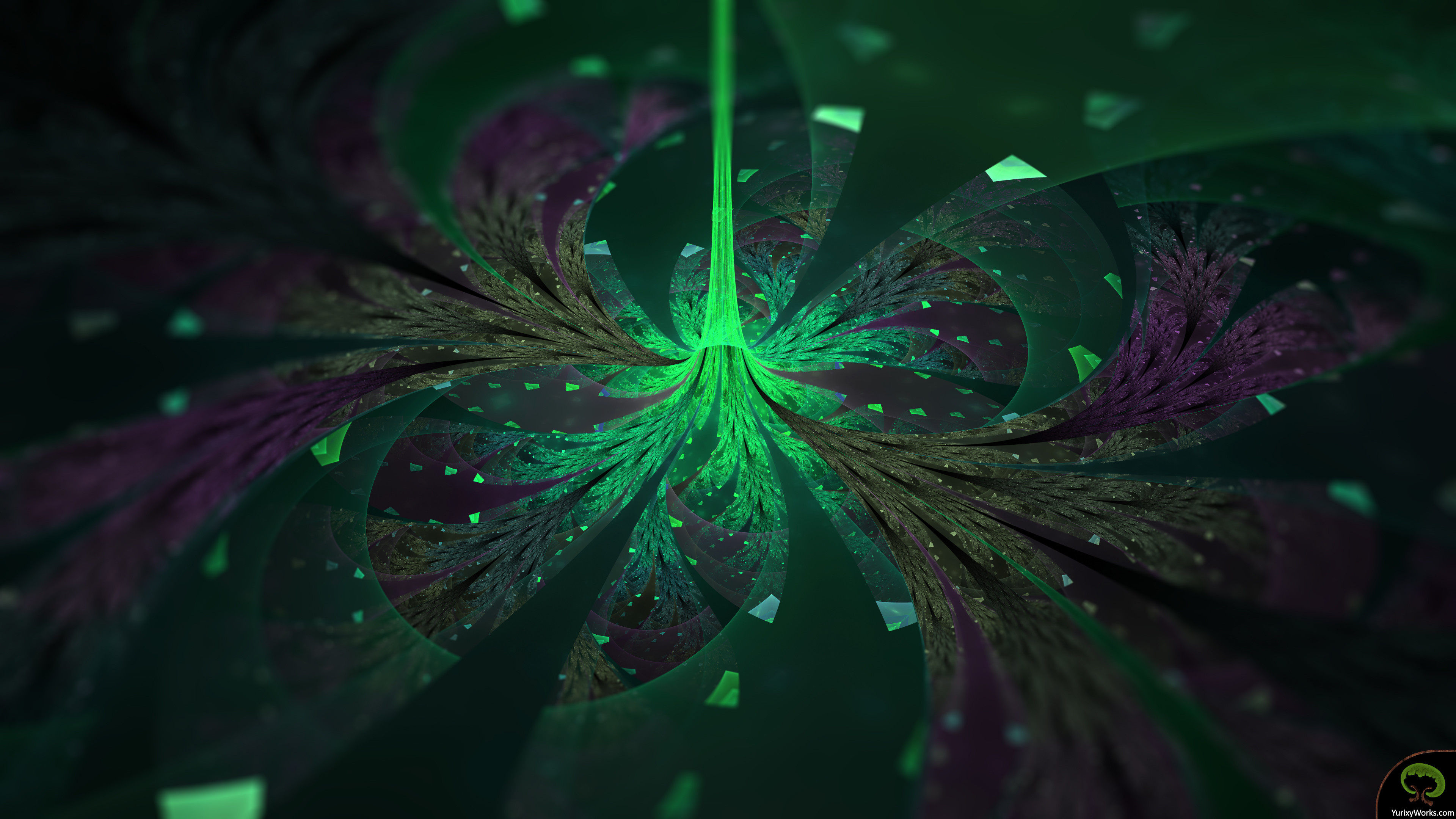 summoners war wallpaper hd,green,water,fractal art,light,technology