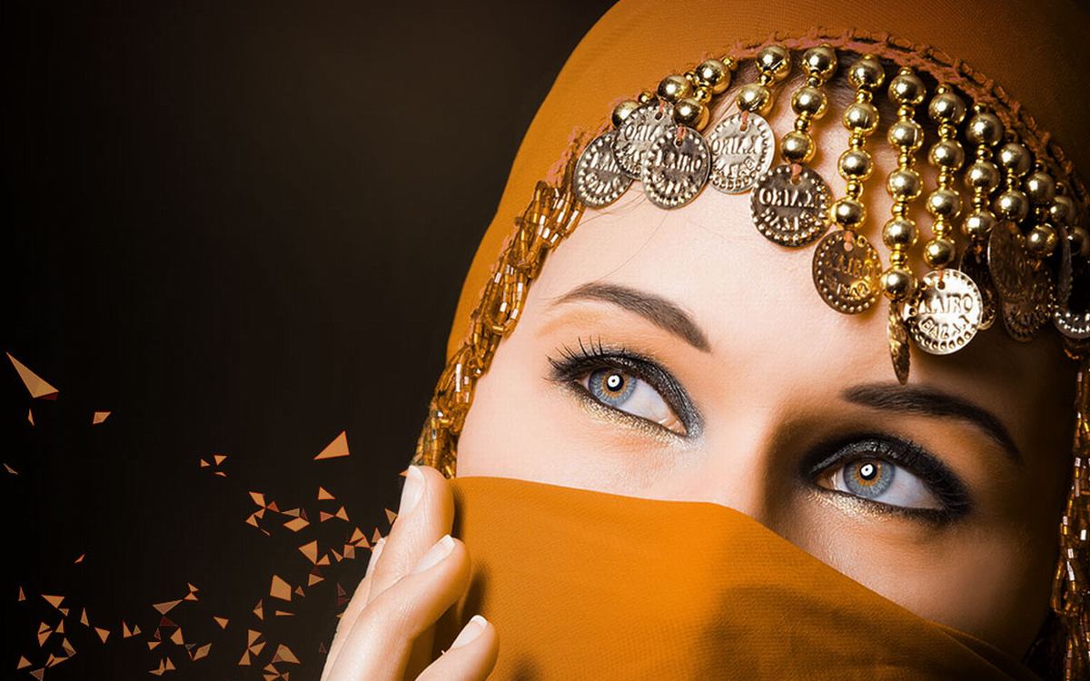 イスラムの女の子の壁紙,面,眉,かぶと,頭,美しさ