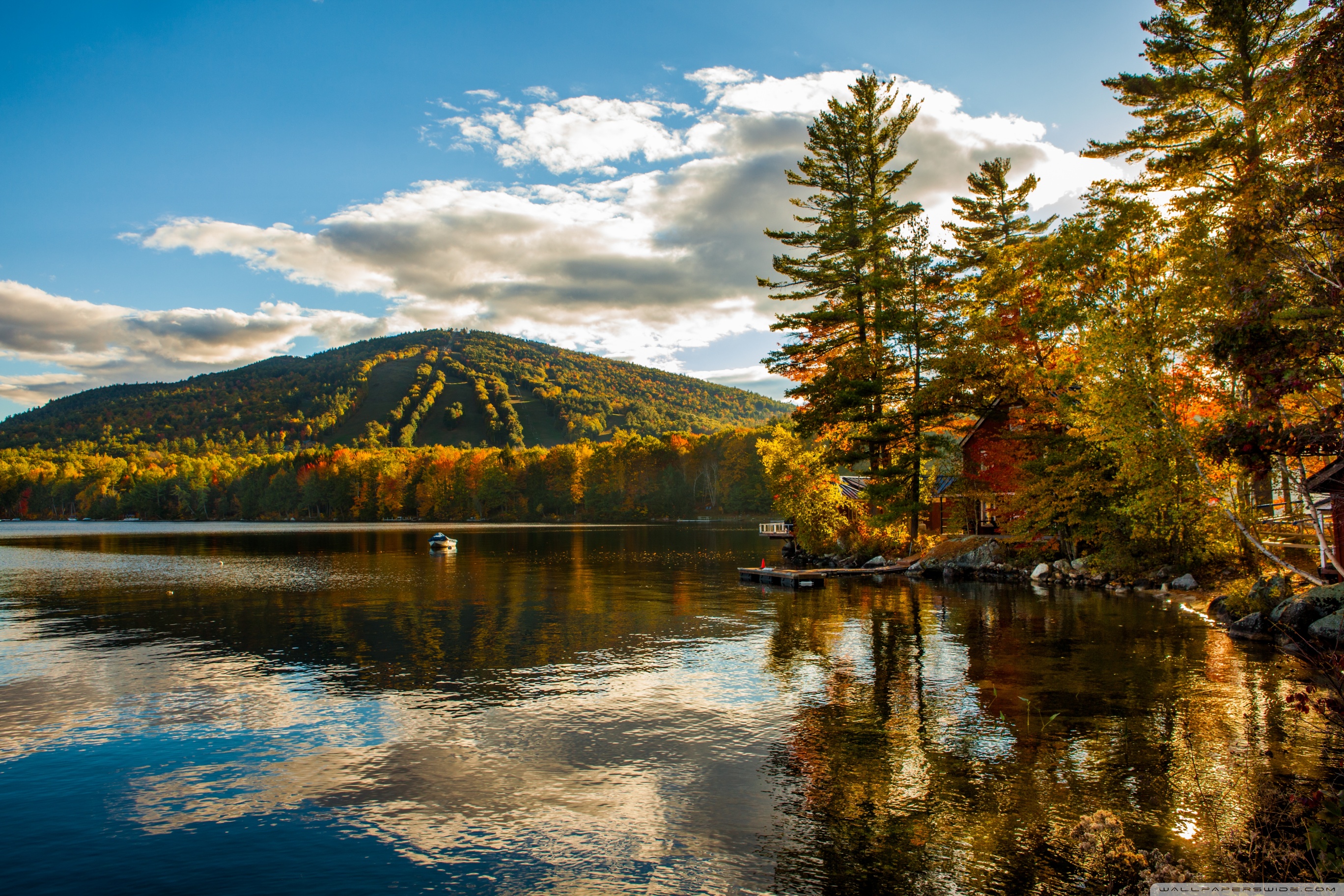 2736 x 1824 wallpaper,reflection,natural landscape,nature,tree,lake