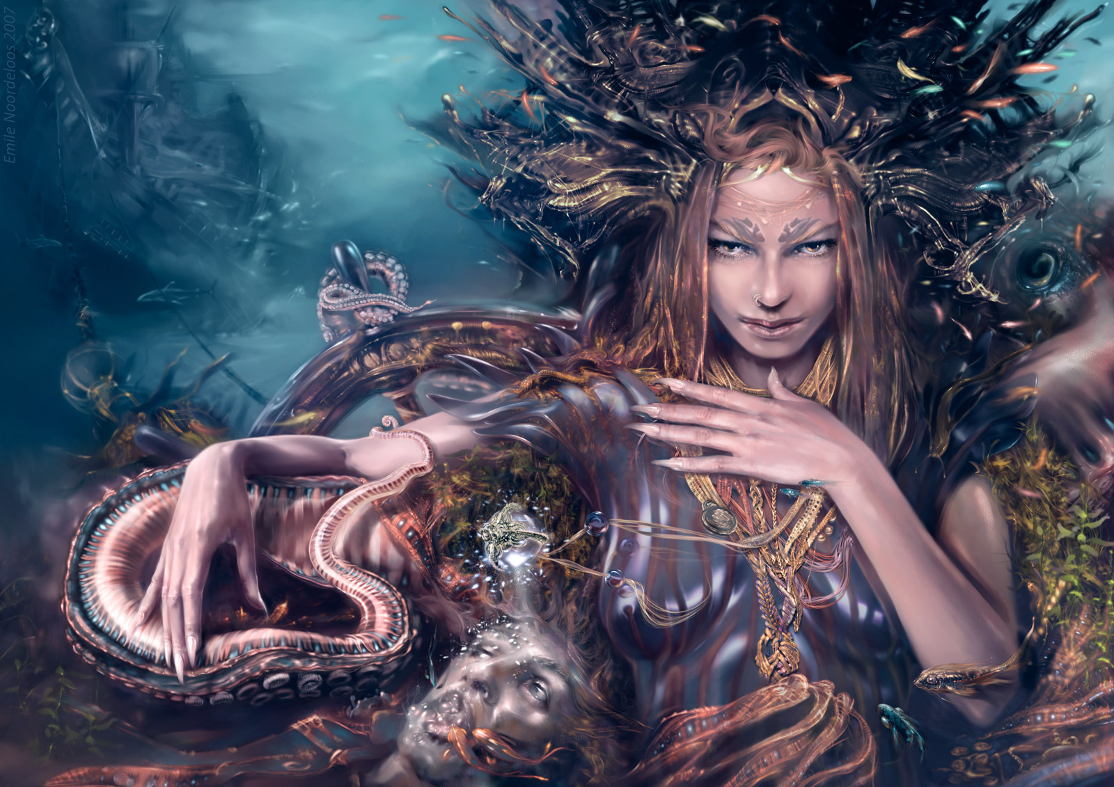 fondo de pantalla de sirena,cg artwork,mitología,ilustración,personaje de ficción,arte