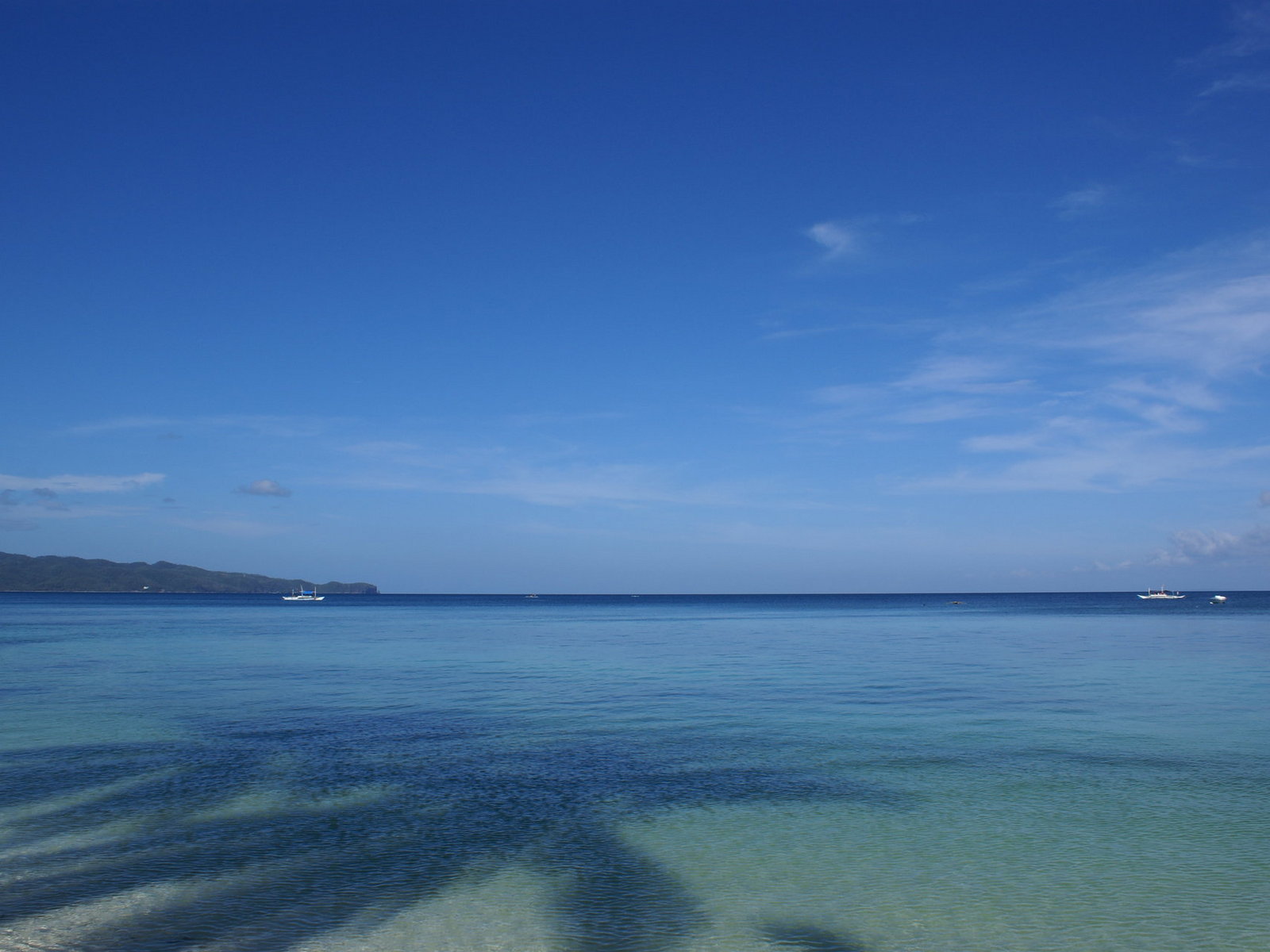 papel pintado del paisaje del océano,cielo,cuerpo de agua,azul,mar,agua