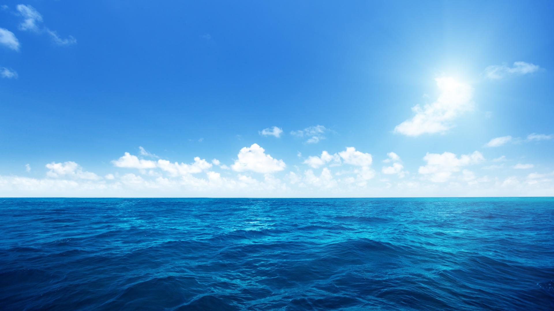 fond d'écran paysage océanique,ciel,horizon,mer,plan d'eau,bleu