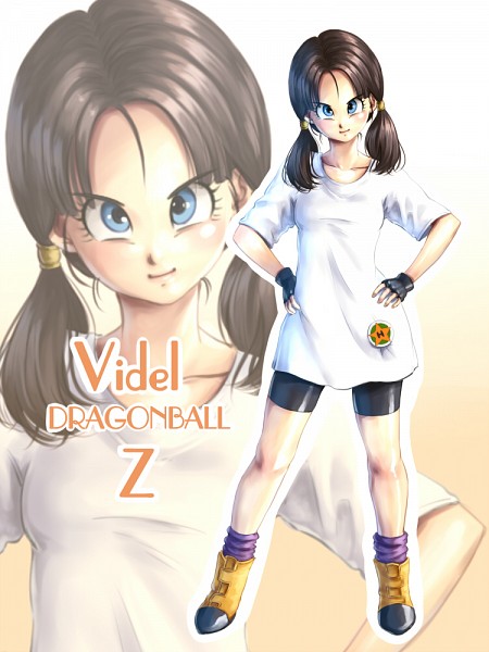 fondo de pantalla de videl,dibujos animados,anime,pelo castaño,personaje de ficción,ilustración