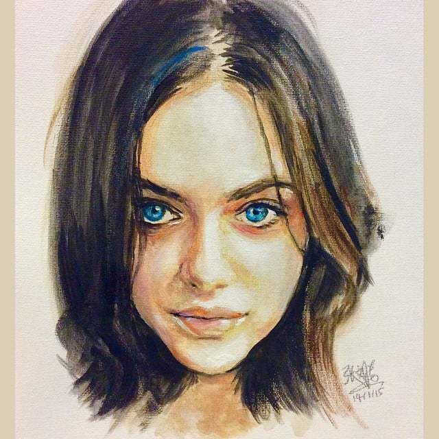 odeya rush fond d'écran hd,cheveux,visage,sourcil,coiffure,peinture aquarelle