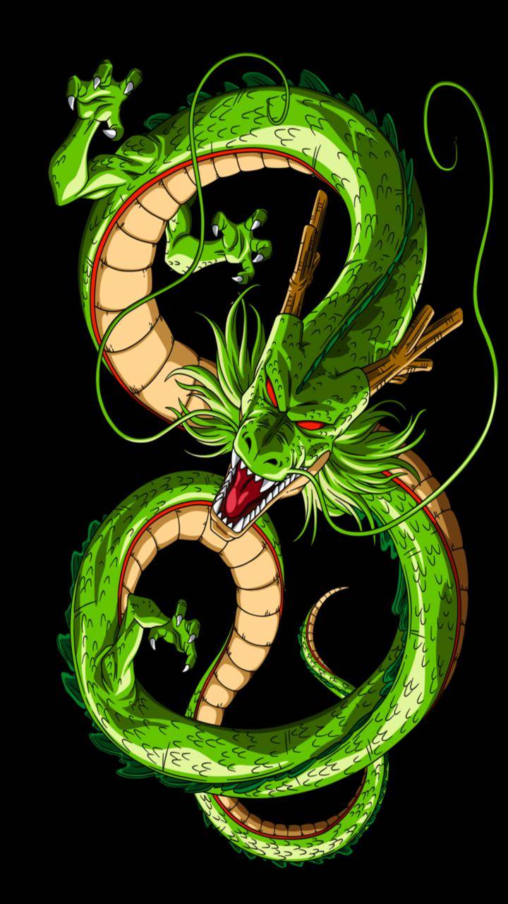 shenron wallpaper,dragon,serpent,green dragon,fictional character,illustration