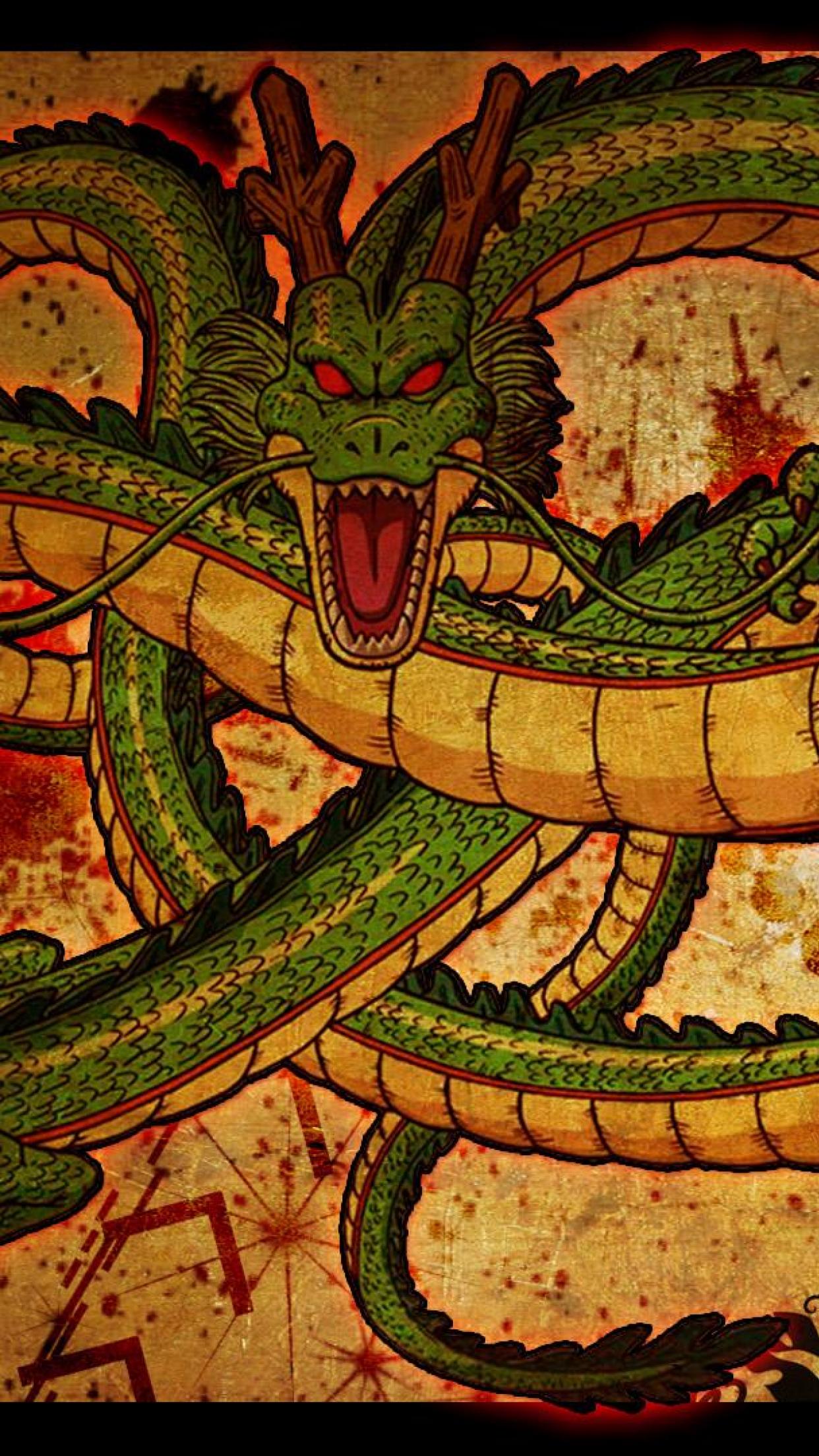 shenron wallpaper,dragon,fictional character,mythology,visual arts,art