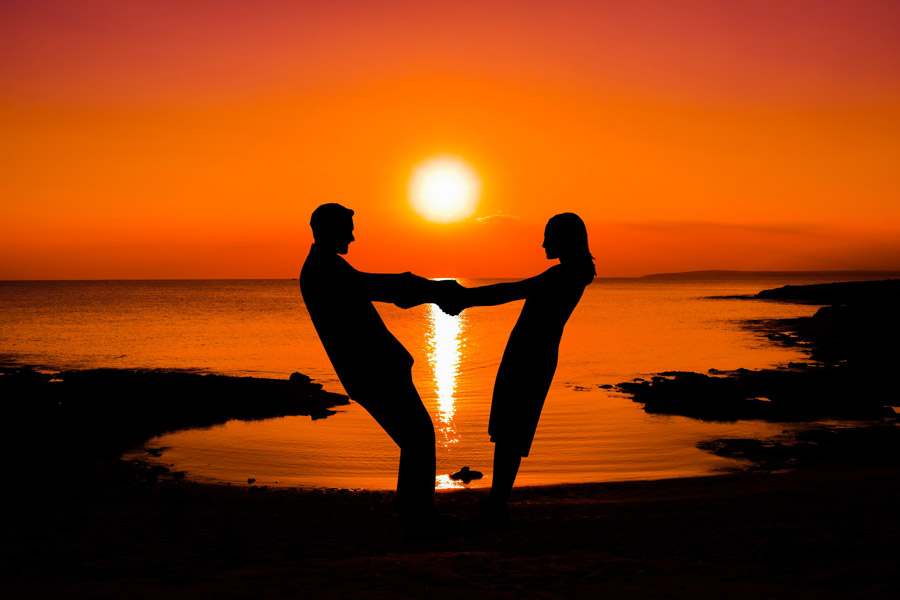 husband wife wallpaper,people in nature,people on beach,sunset,sky,physical fitness