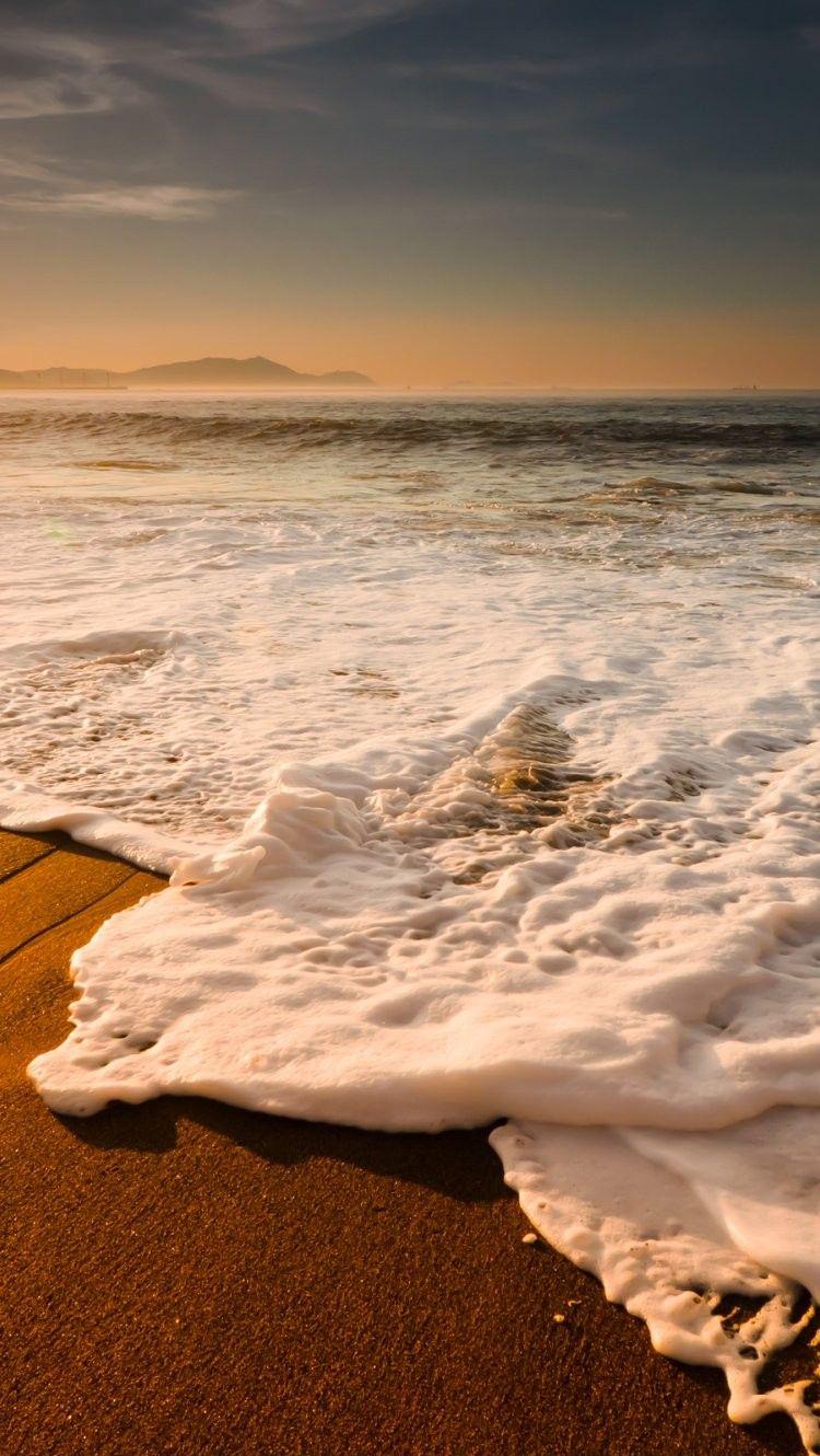 ios beach wallpaper,nature,sky,sand,wave,shore