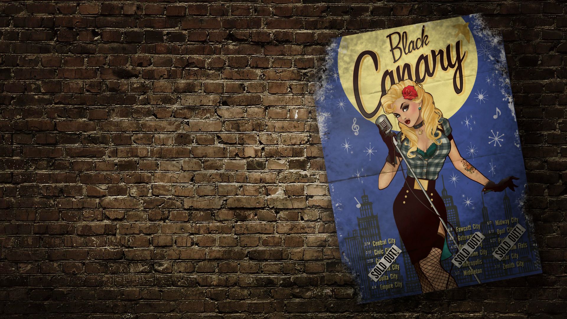 black canary wallpaper,wall,street art,art,visual arts,mural