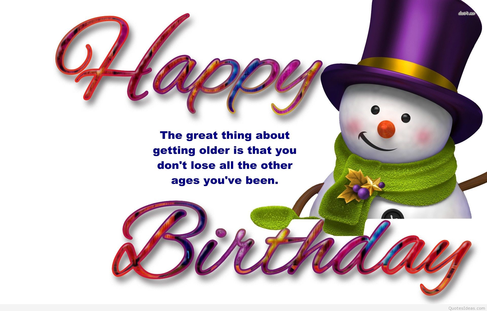 happy birthday funny wallpaper,text,snowman,christmas,fictional character,greeting