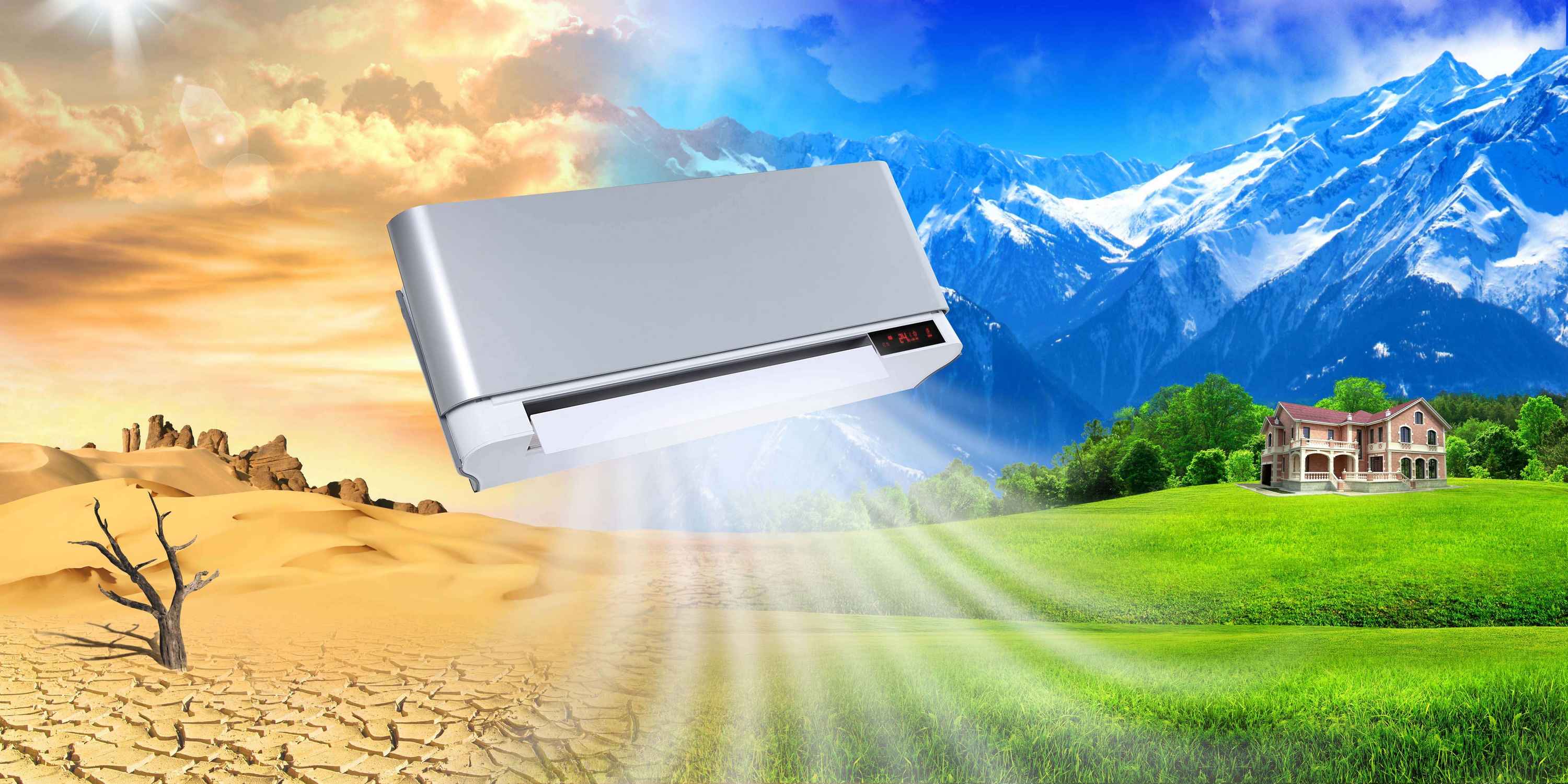 air conditioner wallpaper,sky,daytime,grass,technology,landscape