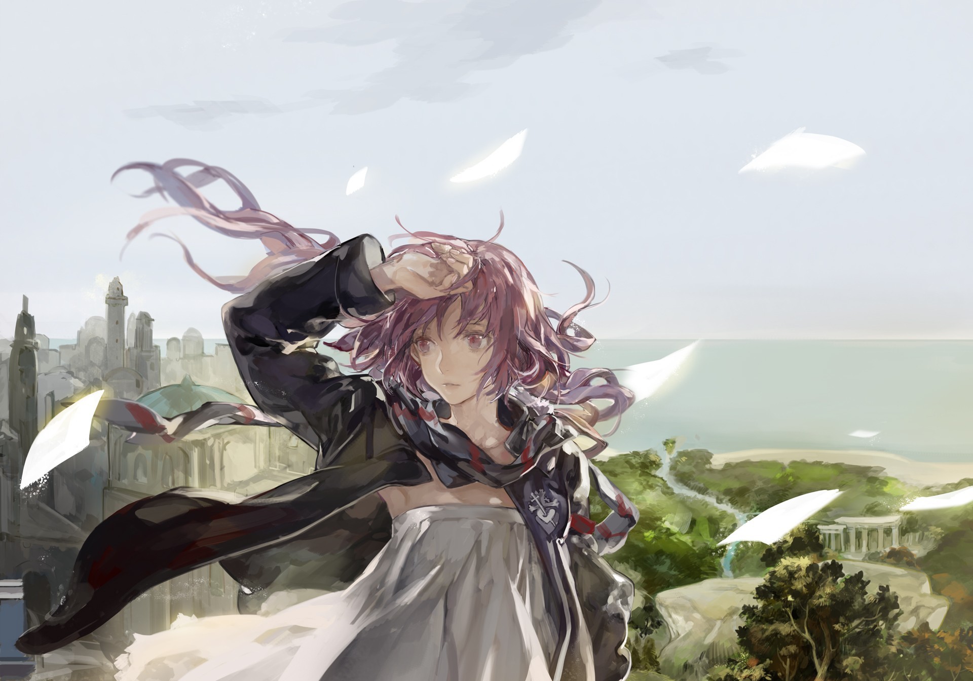 pixiv wallpaper,cg artwork,illustration,long hair,anime,fictional character