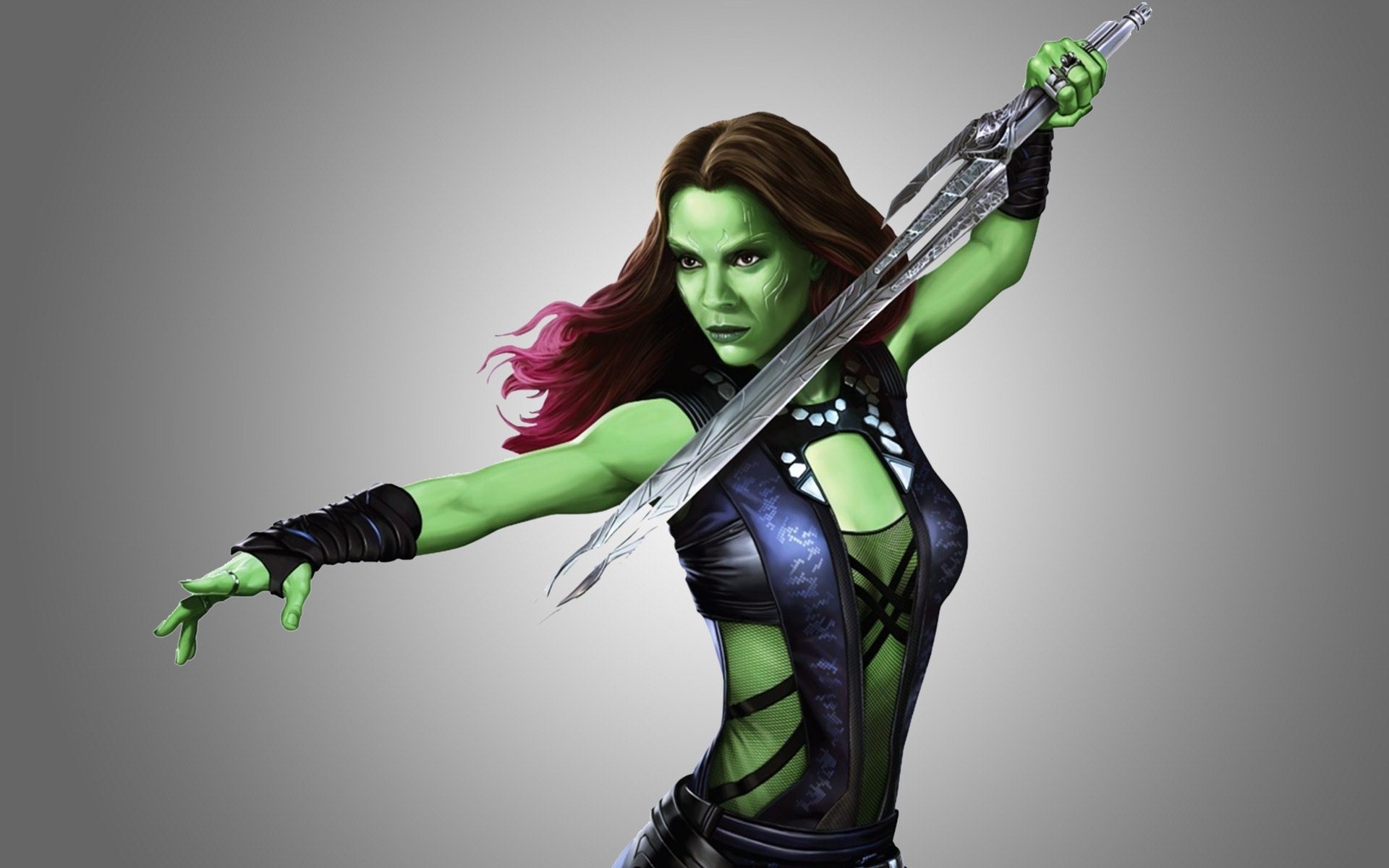 fond d'écran gamora,personnage fictif,super héros,supervillain,figurine,oeuvre de cg