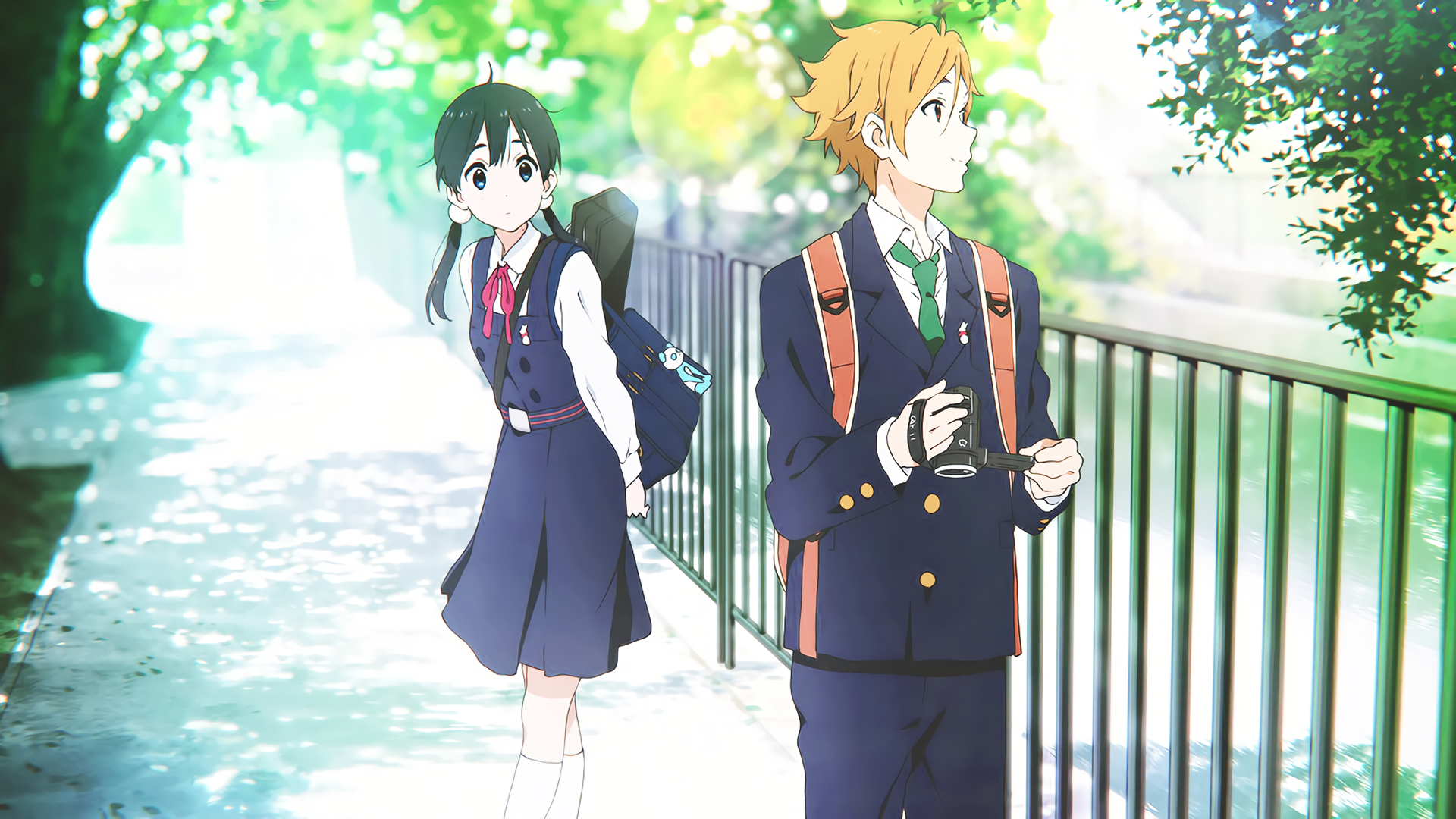 tamako market wallpaper,anime,uniform,school uniform,illustration,gesture