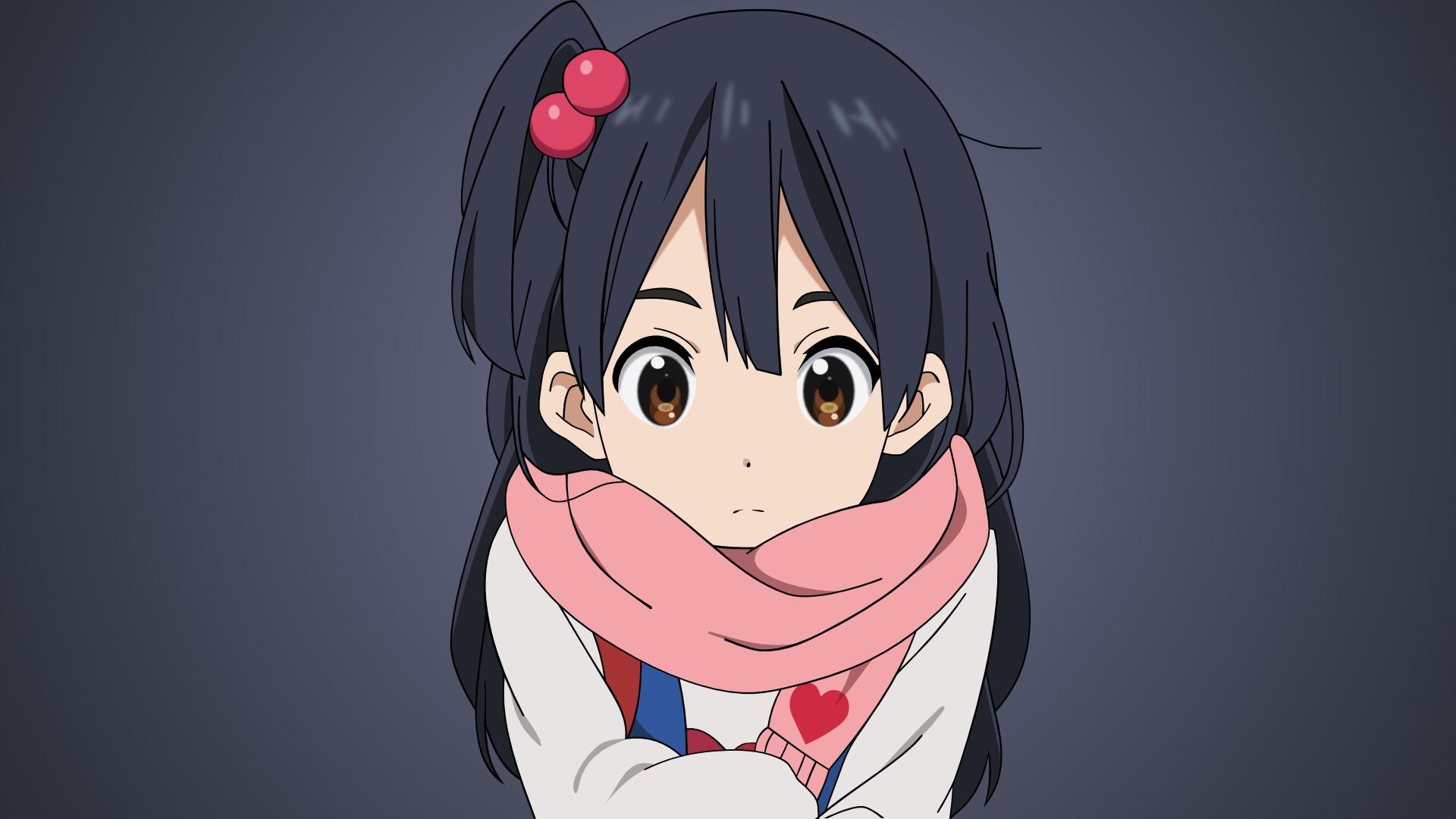 tamako market wallpaper,cartoon,anime,mouth,black hair,animated cartoon