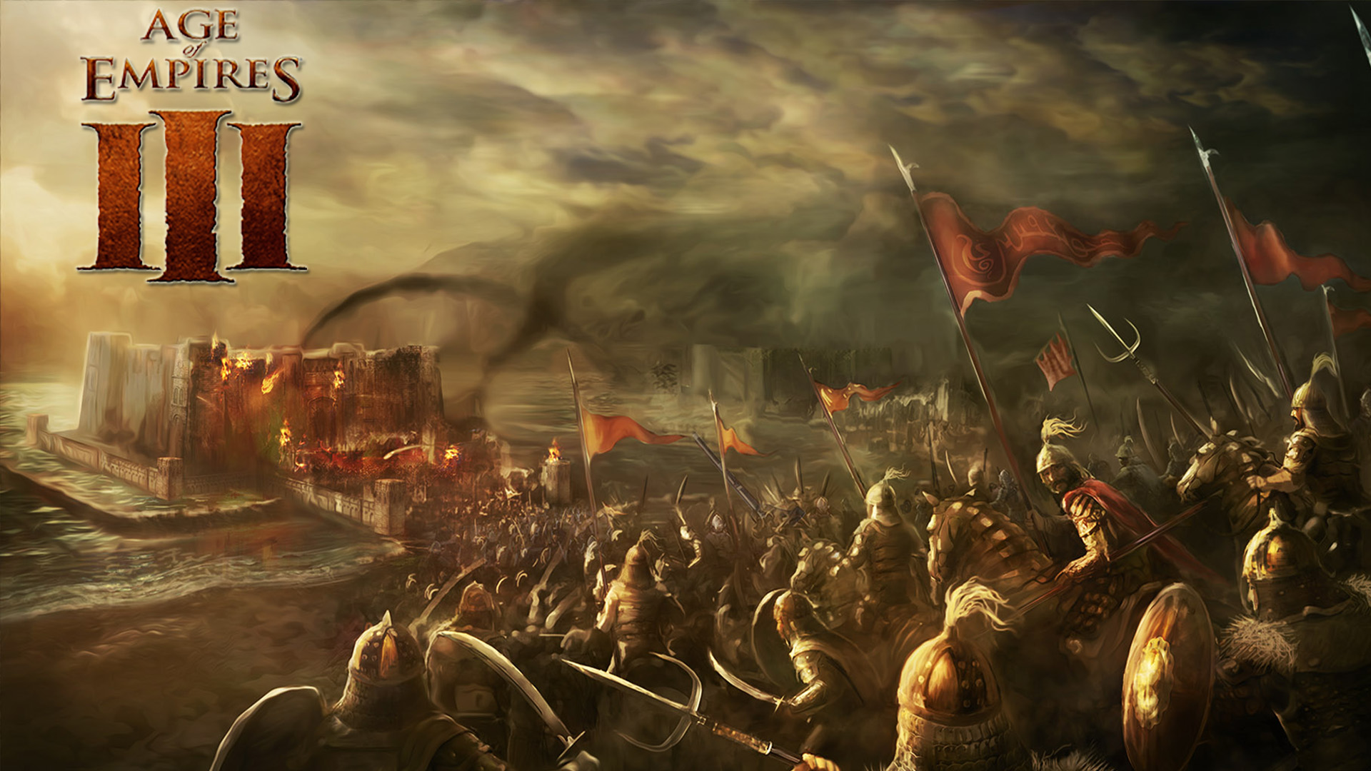 age of empires wallpaper,strategy video game,action adventure game,battle,pc game,cg artwork