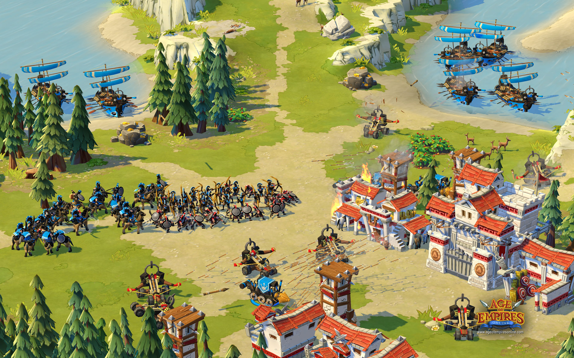 sfondo di age of empires,gioco per pc,giochi,paesaggio,villaggio,pianura