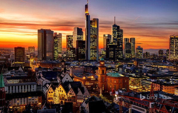 fondo de pantalla de frankfurt,paisaje urbano,ciudad,área metropolitana,horizonte,área urbana