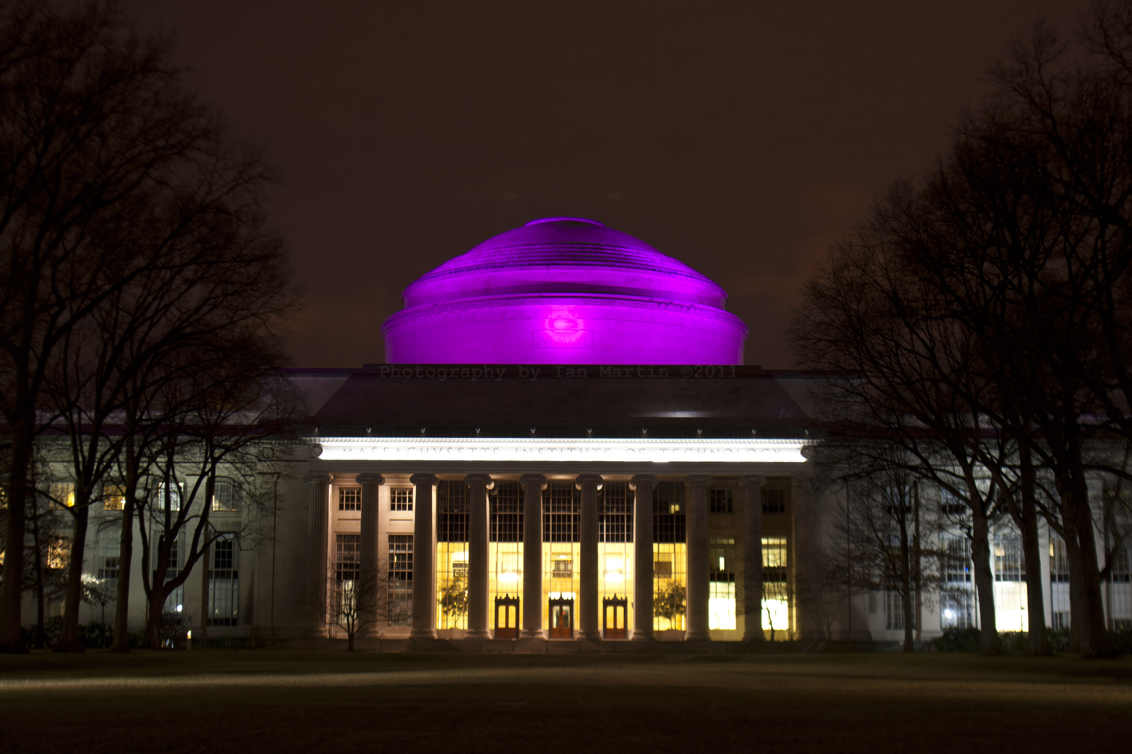 mit wallpaper,night,light,purple,landmark,dome