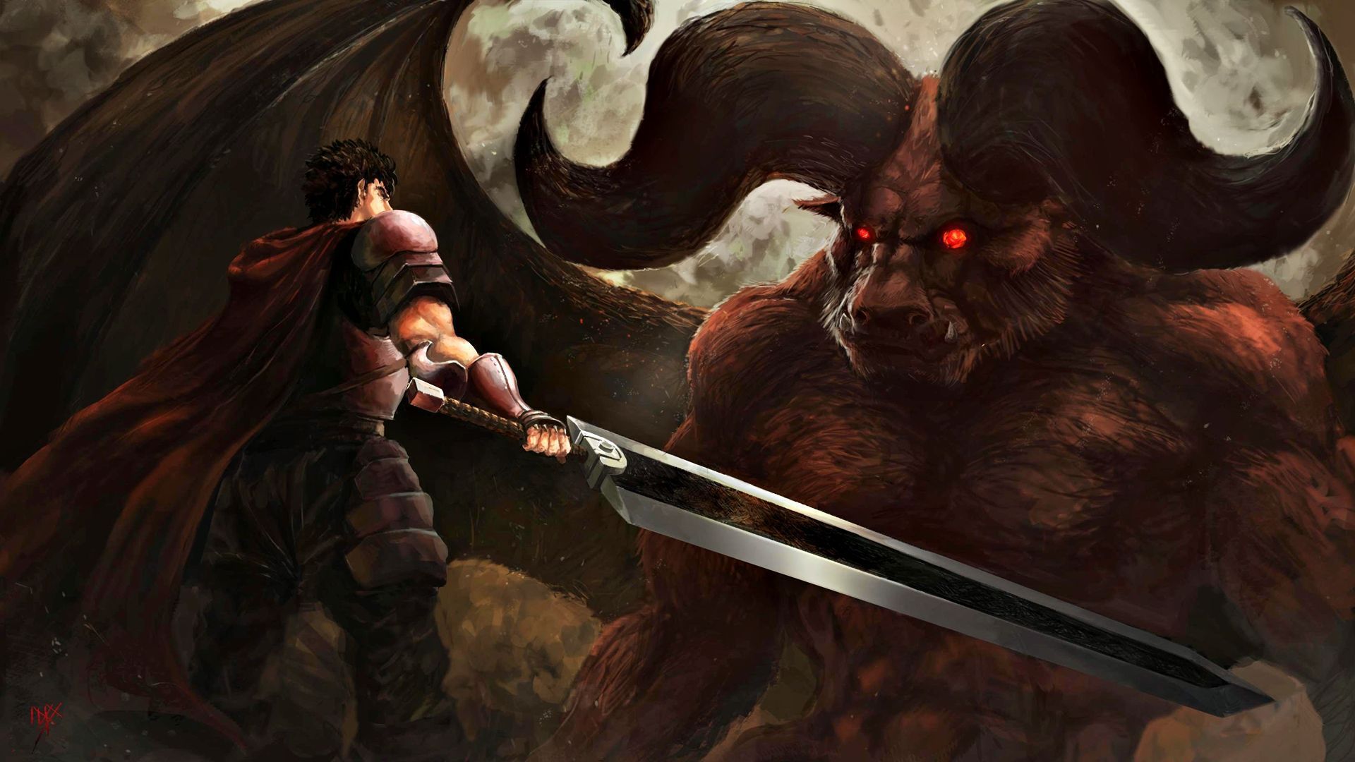 berserk hd wallpaper,cg artwork,demon,illustration,mythology,fictional character