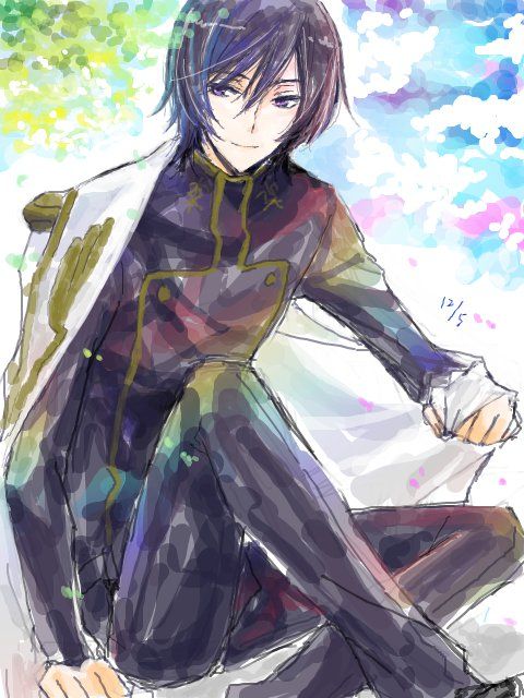 lelouch vi britannia fond d'écran,anime,dessin animé,oeuvre de cg,illustration,cheveux noirs