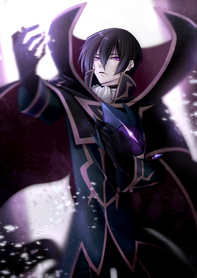 carta da parati lelouch vi britannia,anime,cartone animato,cg artwork,personaggio fittizio,capelli neri