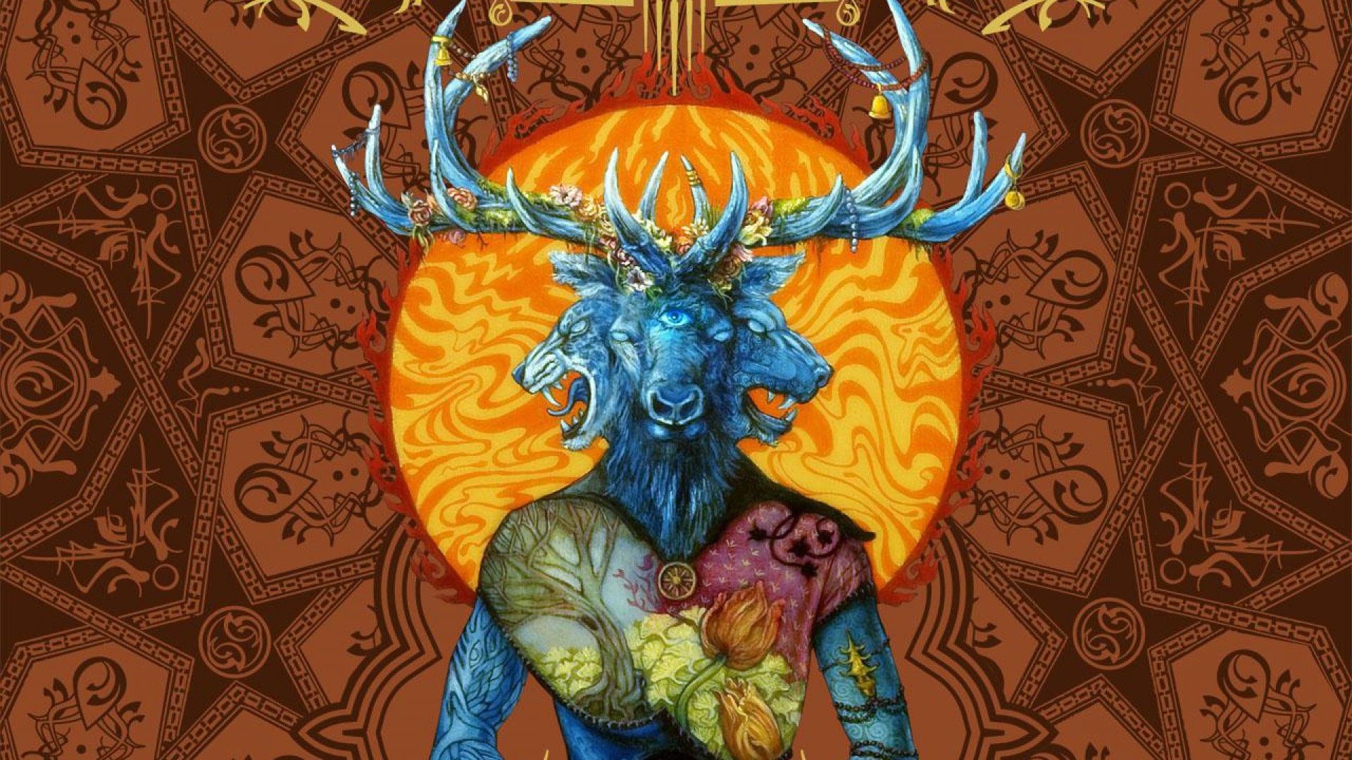 mastodon wallpaper,mythology,art,horn,organism,illustration