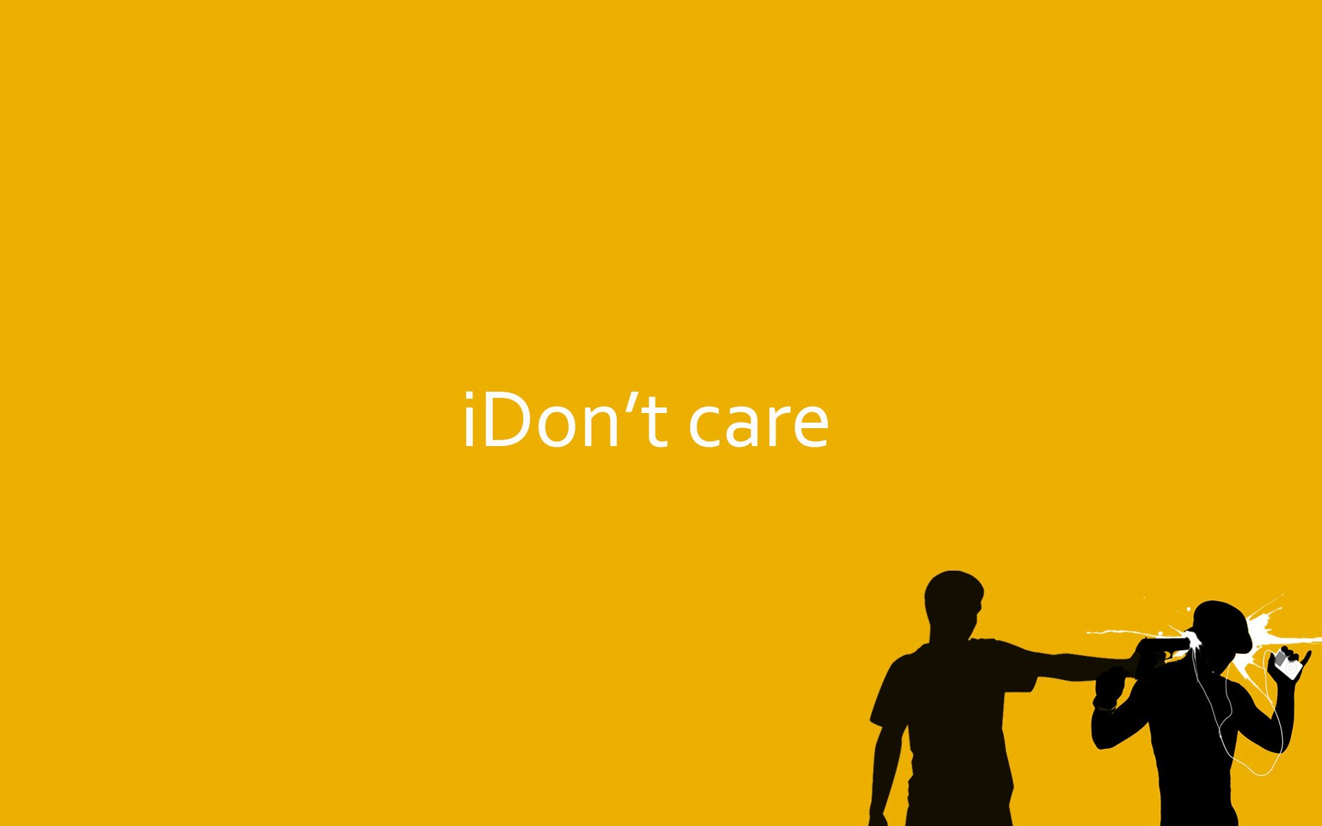 dont care wallpaper,yellow,text,font,silhouette,brand