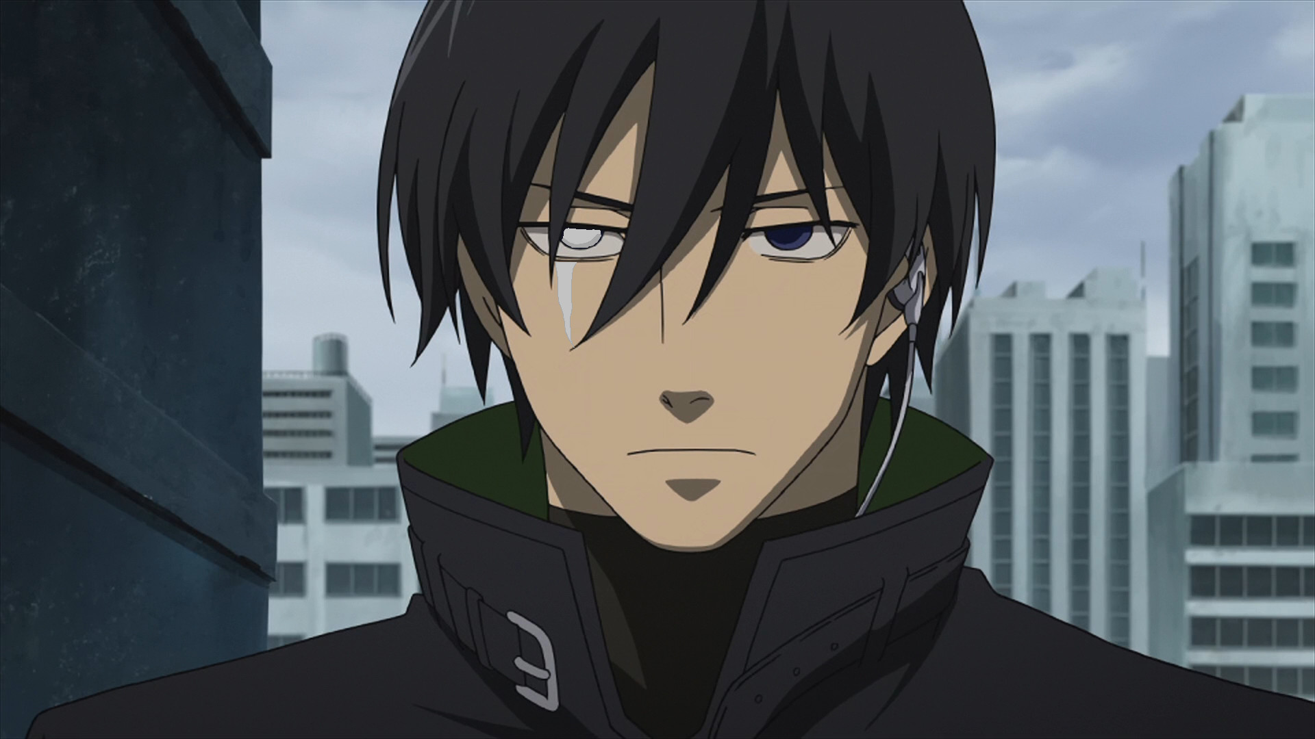 darker than black wallpaper,face,anime,cartoon,hairstyle,eye