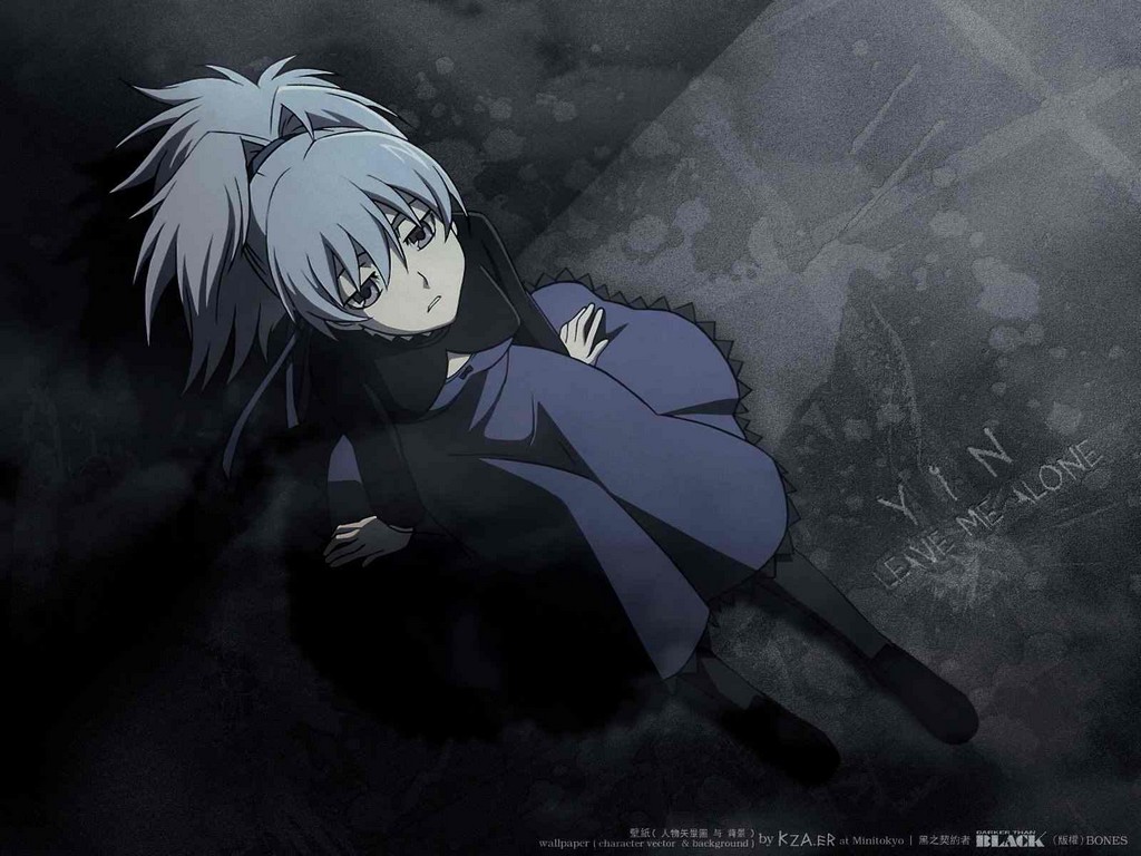 Darker Than Black Wallpaper Cartoon Anime Monochrome Black Hair Cg Artwork Wallpaperuse