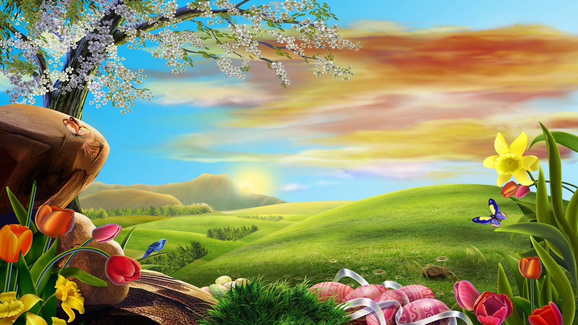 nature 3d wallpaper windows 7,natural landscape,people in nature,nature,meadow,natural environment
