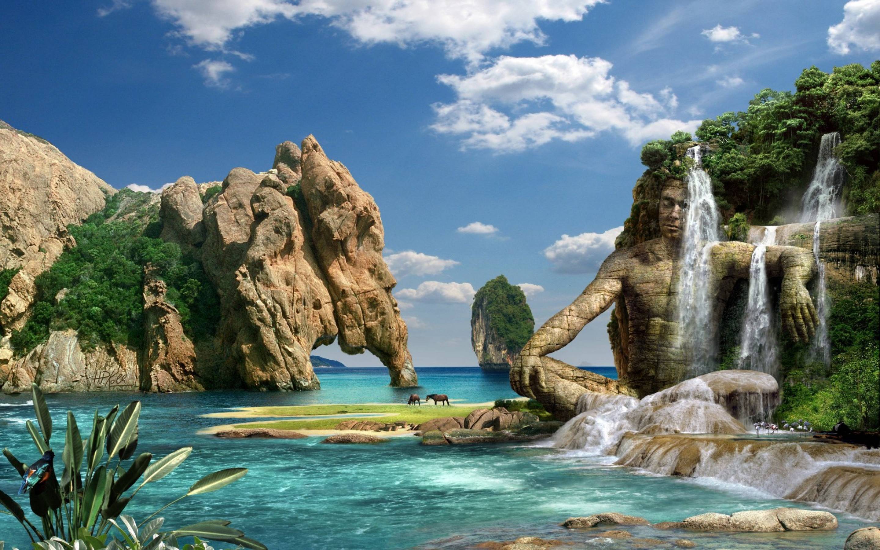 nature 3d wallpaper windows 7,natural landscape,body of water,nature,water resources,water