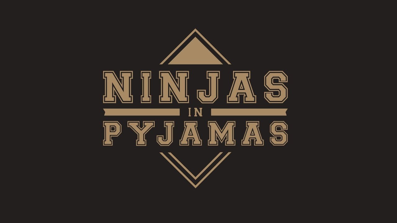 ninjas im pyjama wallpaper,schriftart,text,grafik,grafikdesign,kunstwerk