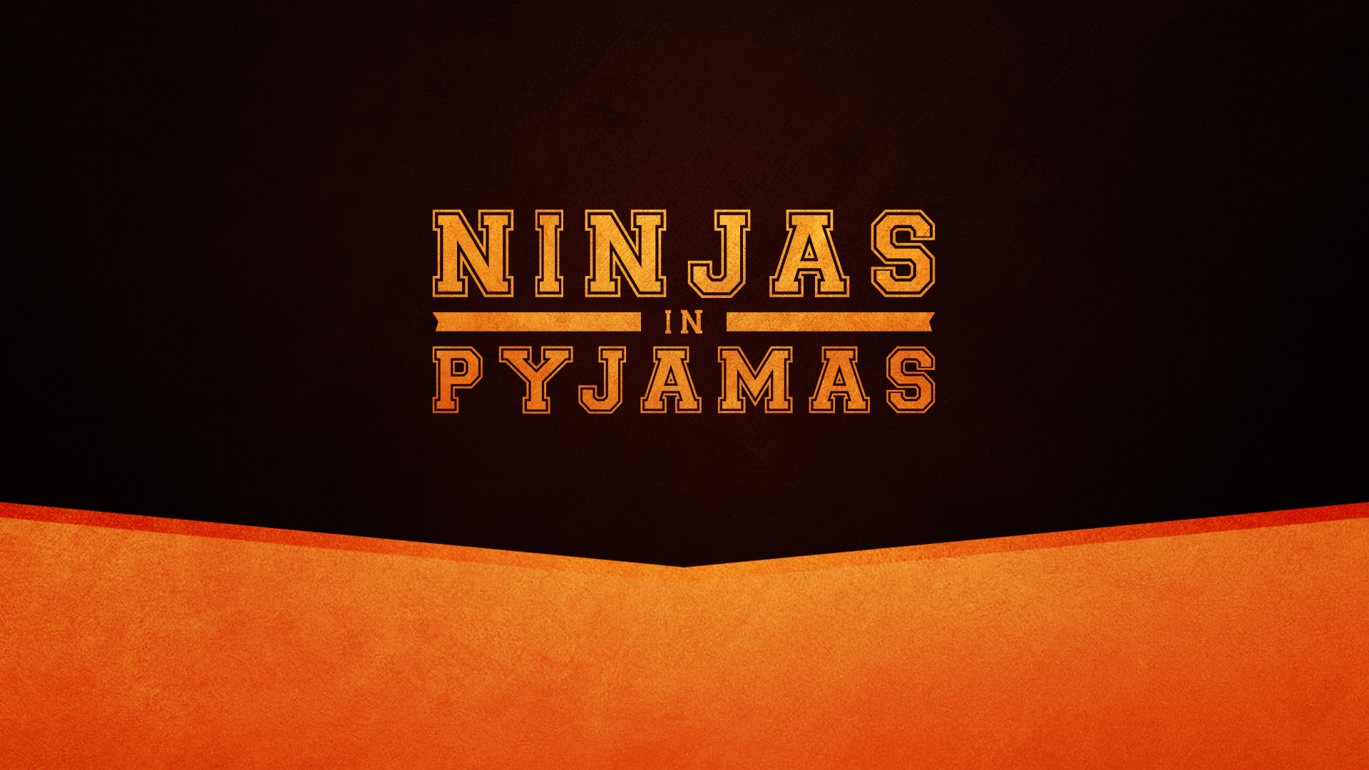ninjas en pijama fondo de pantalla,texto,naranja,fuente,habitación,gráficos