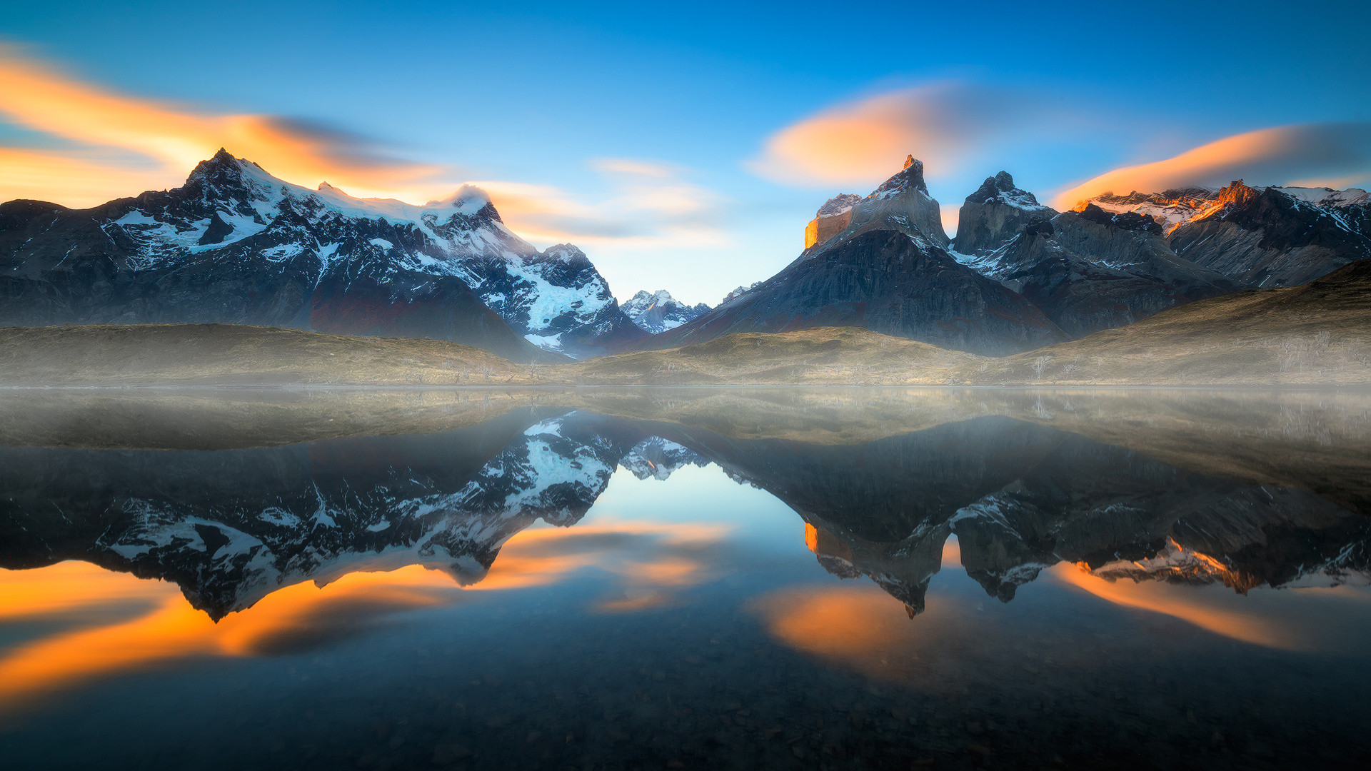 fondo de pantalla patagonia,cielo,naturaleza,paisaje natural,reflexión,montaña