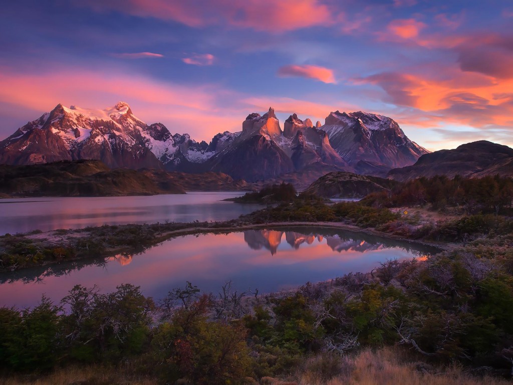 carta da parati patagonia,paesaggio naturale,natura,montagna,cielo,catena montuosa