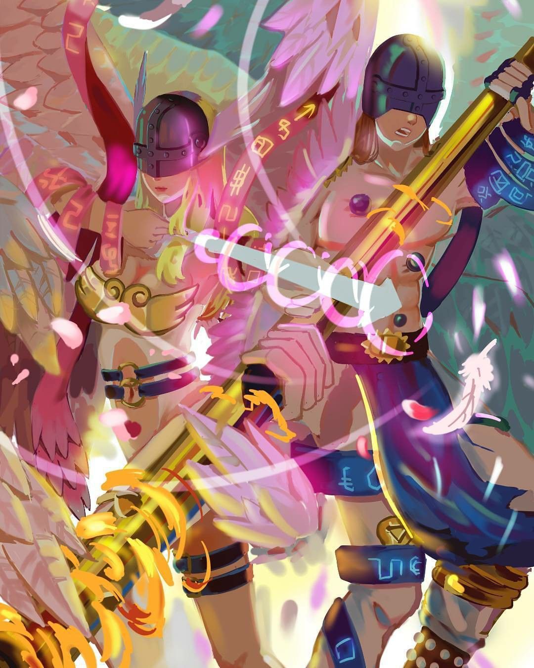 carta da parati angemon,cartone animato,anime,cg artwork,illustrazione ...