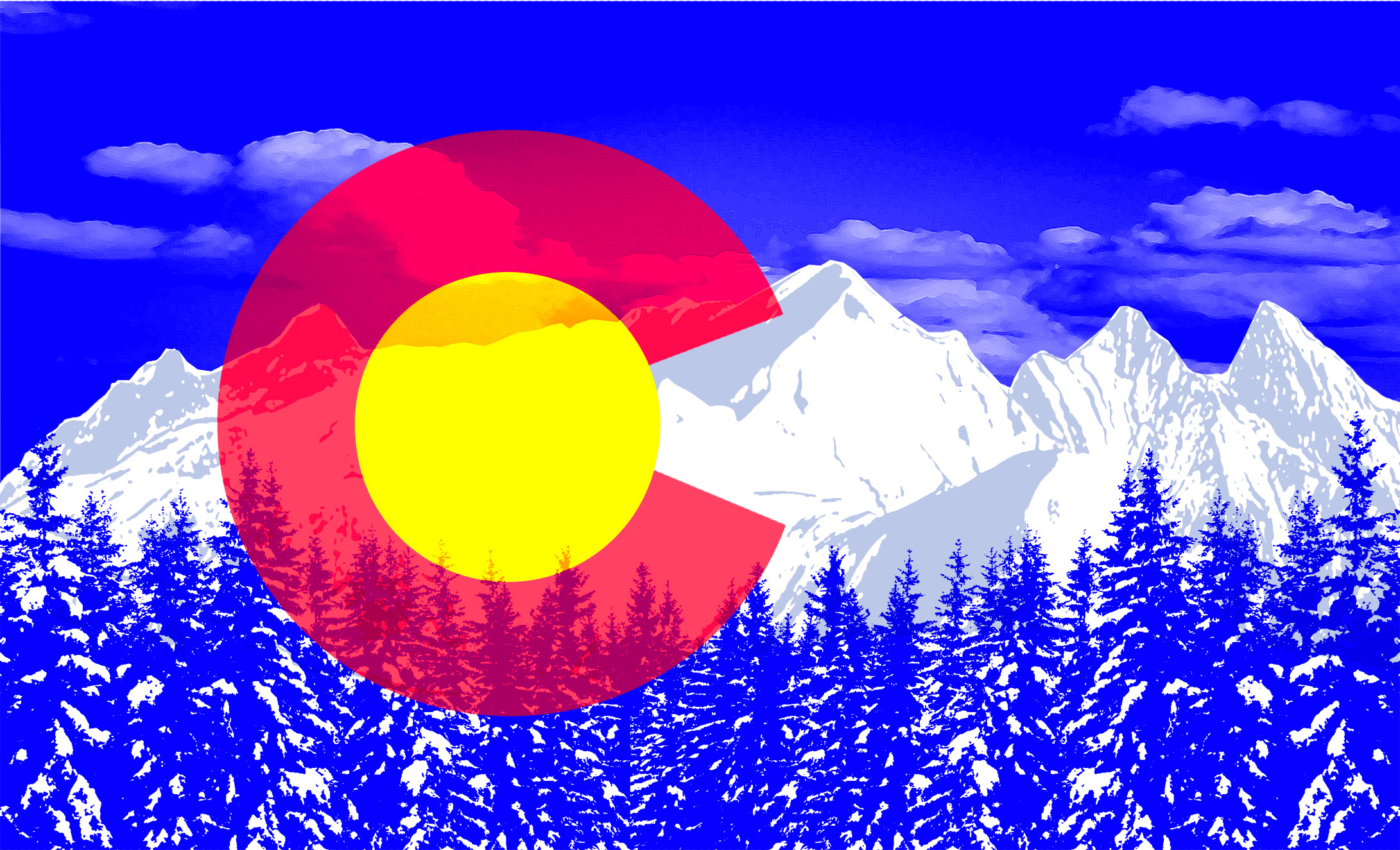 colorado flag wallpaper,himmel,buntheit,berg,welt