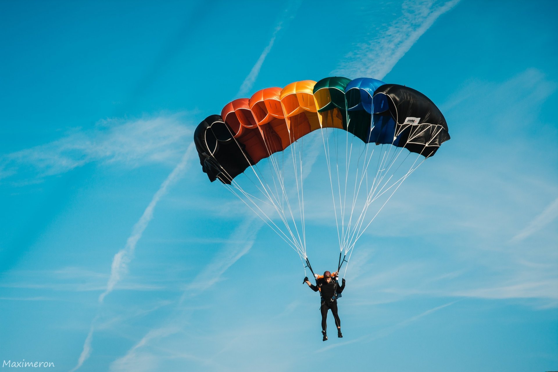fond d'écran parachute,parachute,le parachutisme,ciel,sport extrême,parapente
