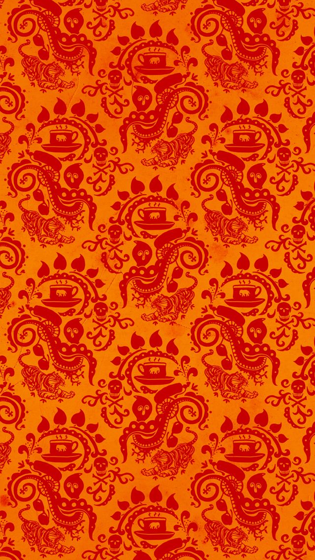 wes anderson iphone wallpaper,muster,orange,gelb,rot,geschenkpapier