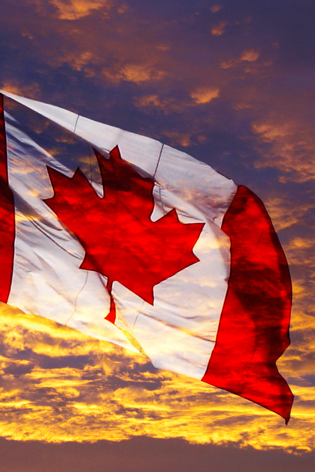 캐나다 아이폰 배경 화면,깃발,빨간,하늘