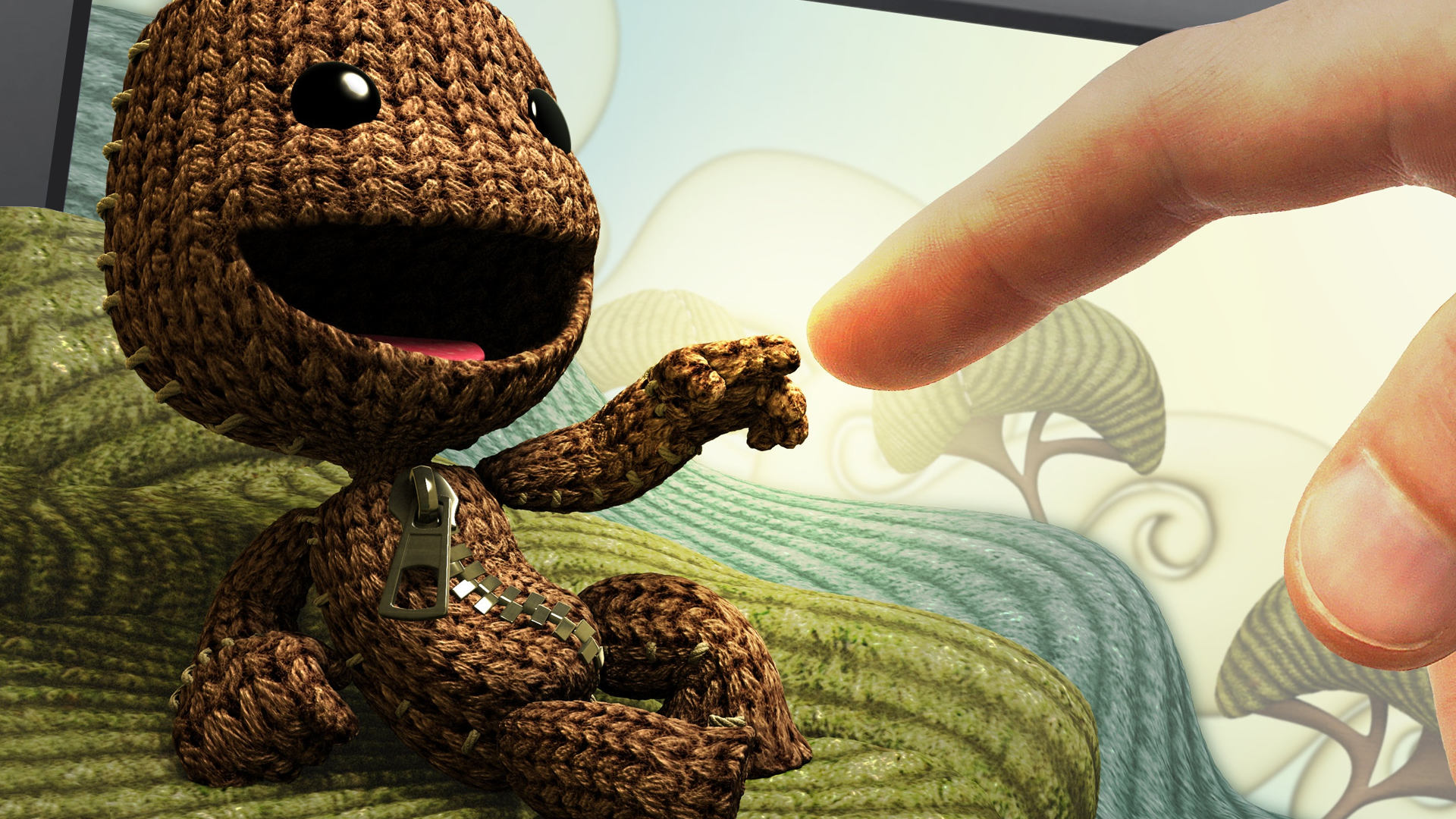 sackboy wallpaper,toy,crochet,organism,stuffed toy,illustration