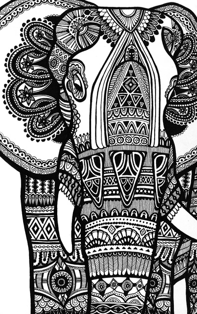 melhores wallpapers para android,indian elephant,illustration,pattern,design,elephant