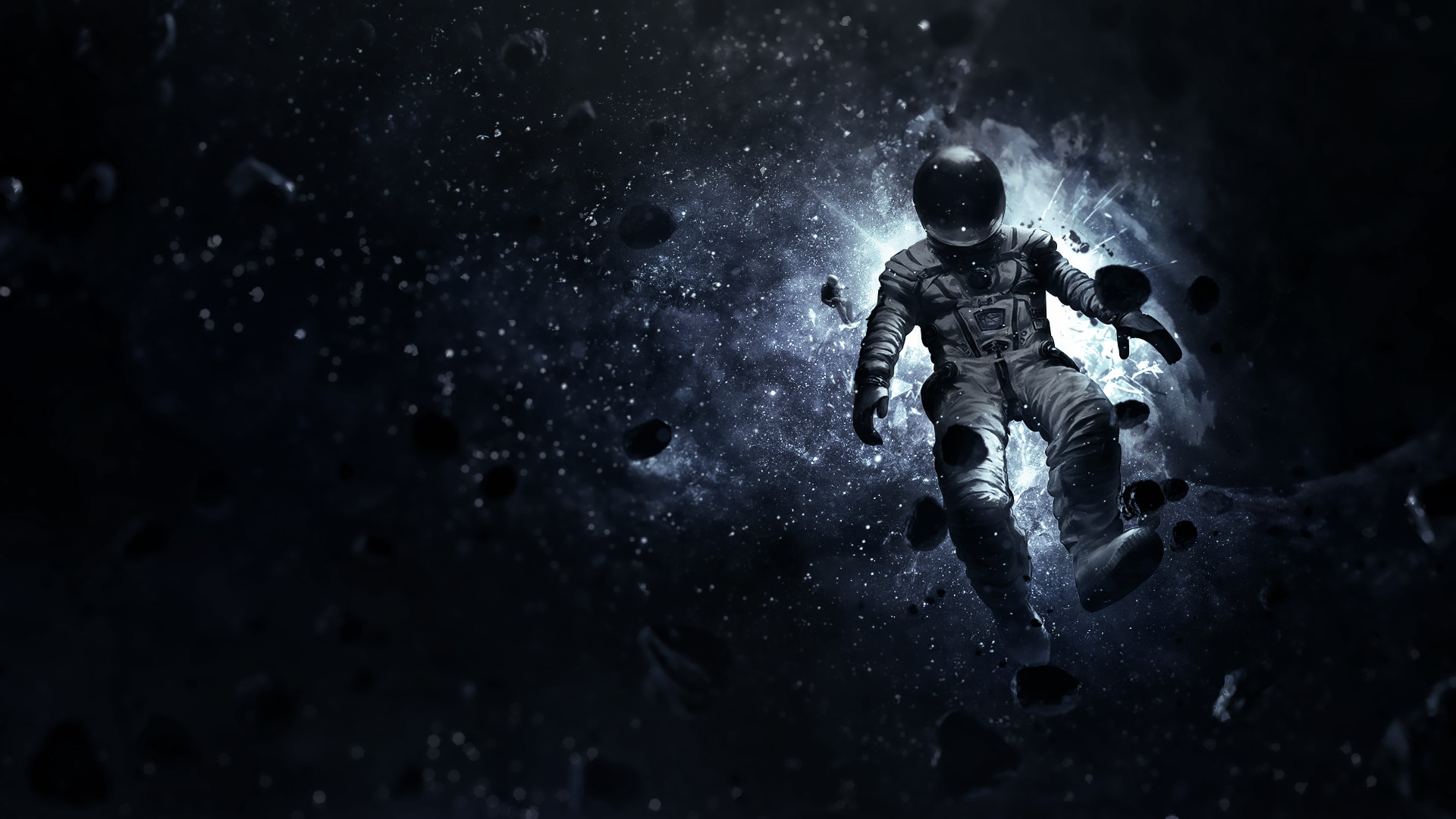 astronauta wallpaper,darkness,space,fictional character,atmosphere,universe