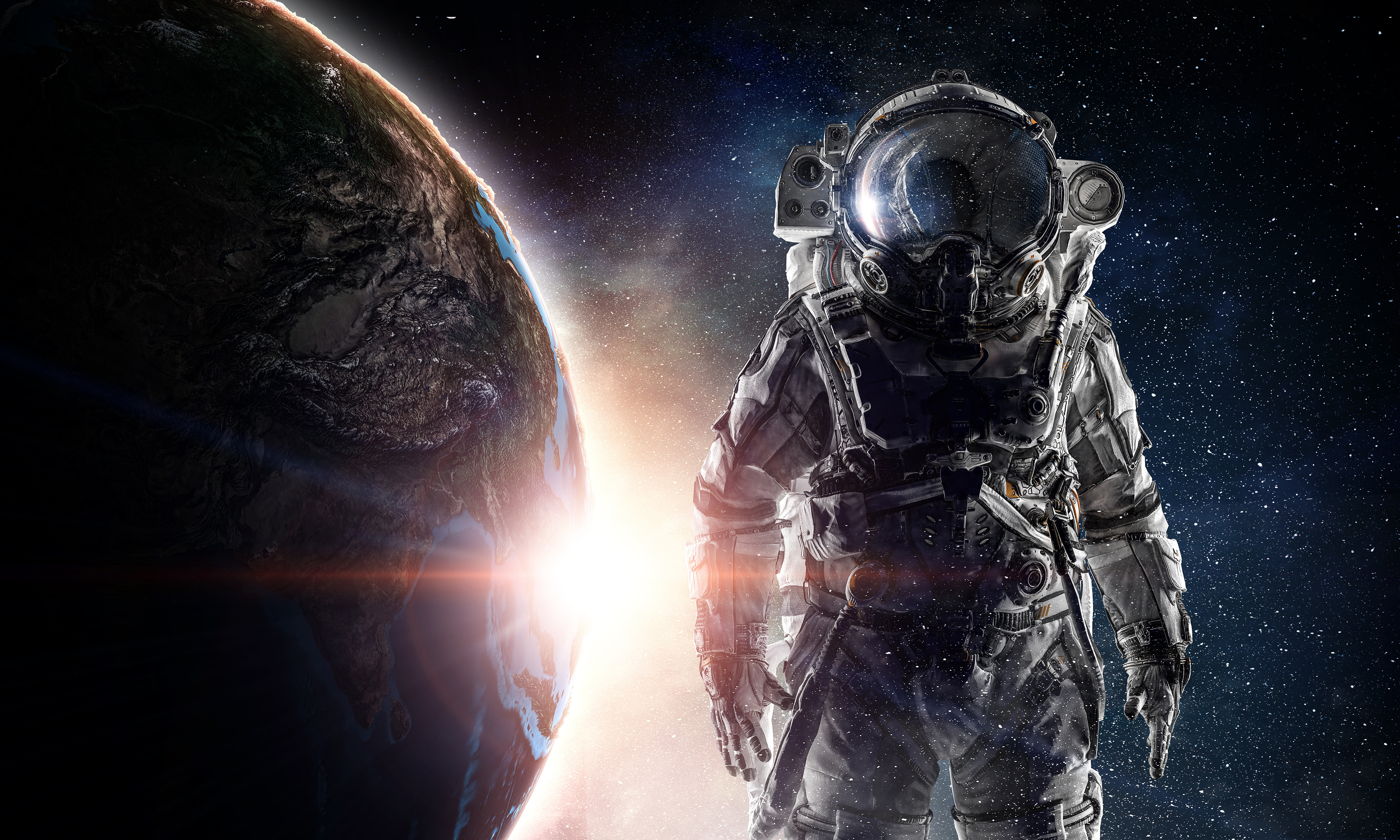 astronauta wallpaper,space,cg artwork,outer space,action adventure game,digital compositing