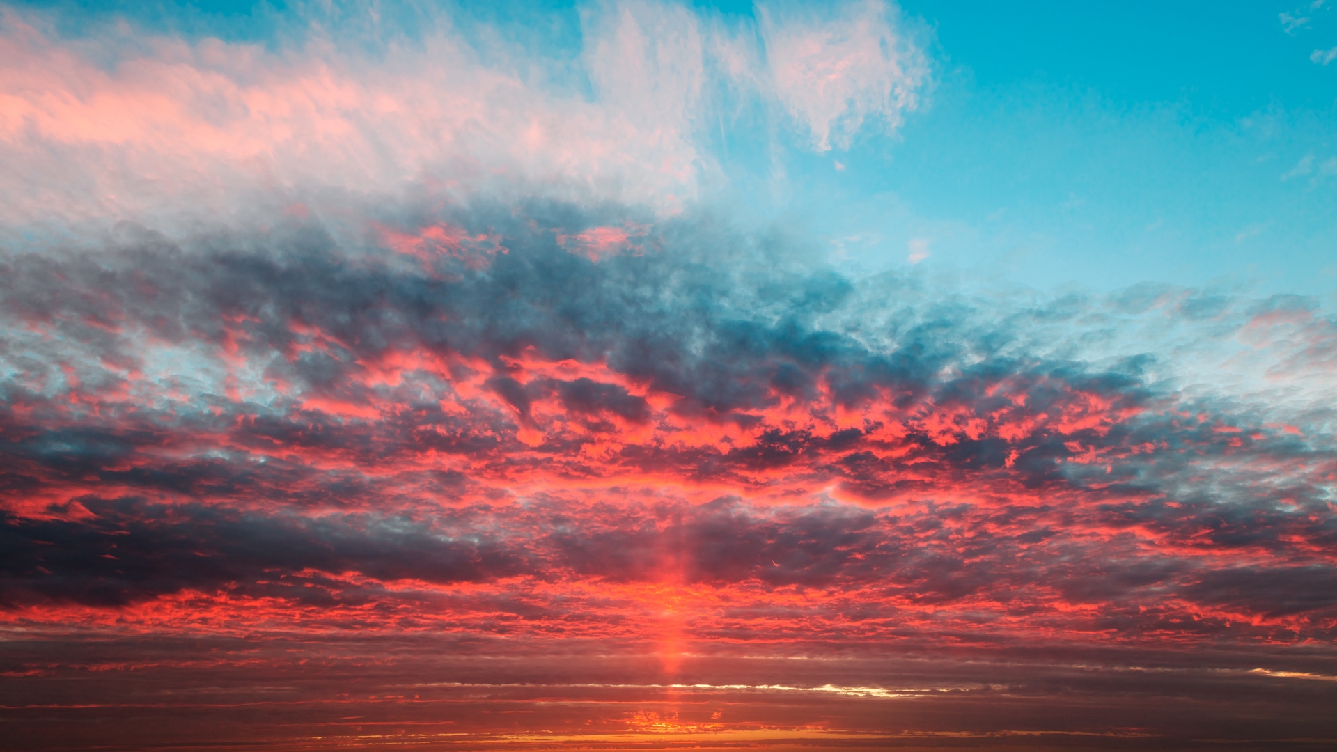 sfondo hd 1024x600,cielo,ultimi bagliori,nube,cielo rosso al mattino,giorno